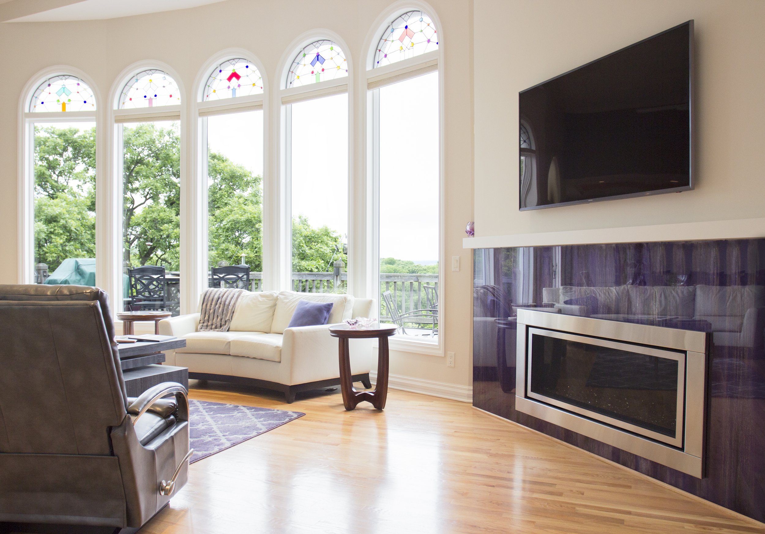 Residential fireplace finish by Custom Artisan Finishes in Omaha, Nebraska 