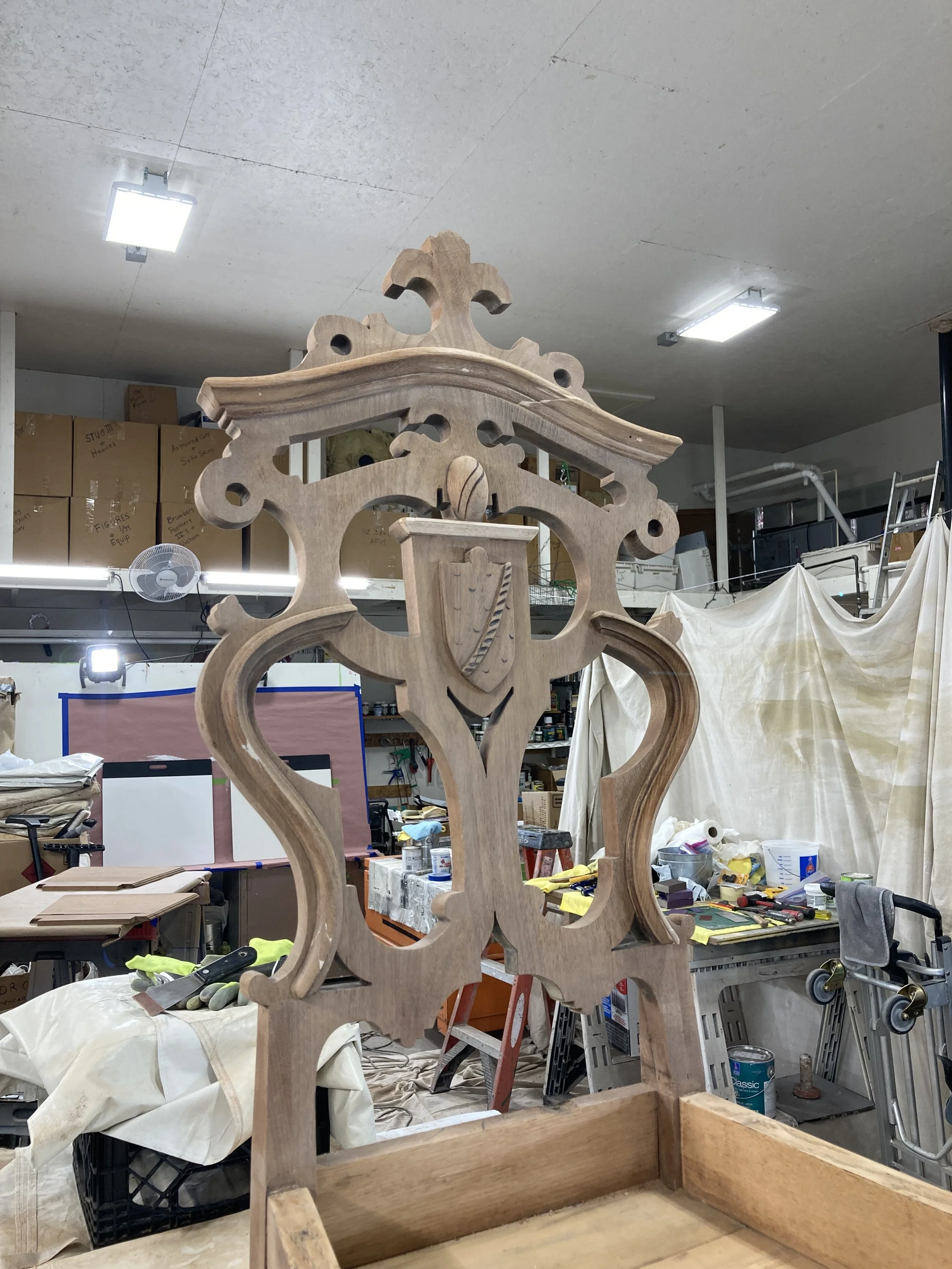 Historical furniture restoration by Custom Artisan Finishes in Omaha, Nebraska