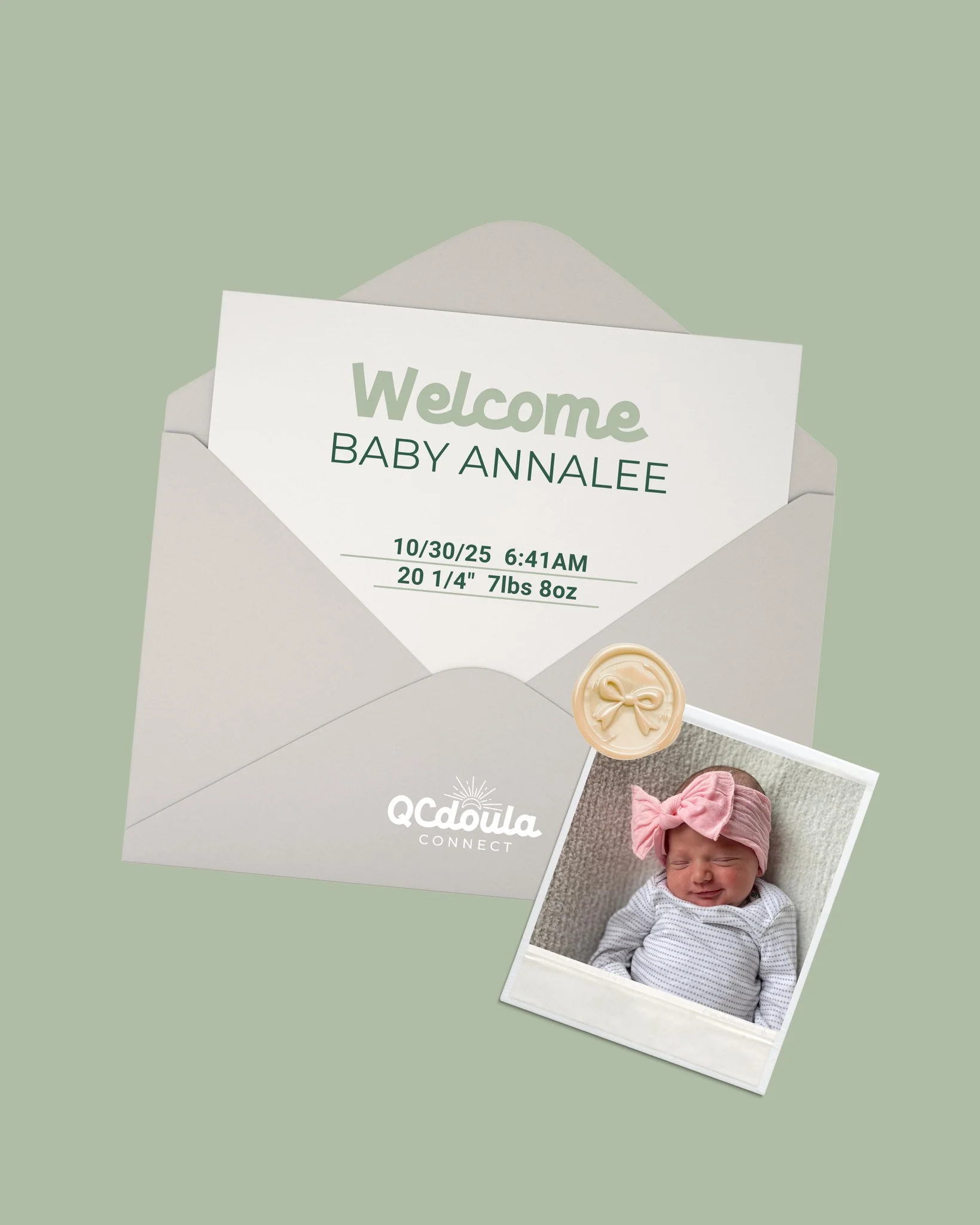 Join QCdc in welcoming a sweet little girl, Annalee Jo to the world! ☀️

This cutie was born on October 30th and her parents were supported throughout pregnancy, birth, and postpartum by Kenzie, @gingerlymama.clc.

&ldquo;We truly couldn&rsquo;t have