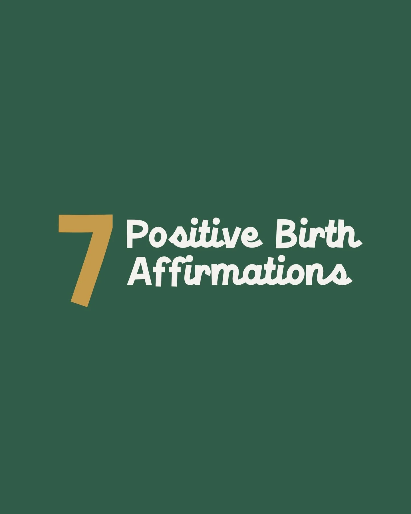 Did you know having positive birth affirmations in mind during labor can reduce fear and anxiety, while also giving you confidence and endurance?

Staying positive during birth helps stabilize your nervous system and encourages better labor progress.