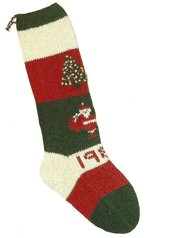 Candide Christmas Stocking Original Santa & Tree