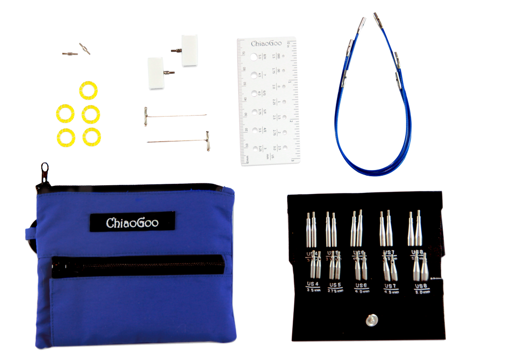 ChiaoGoo TWIST Shorties Set Small BLUE