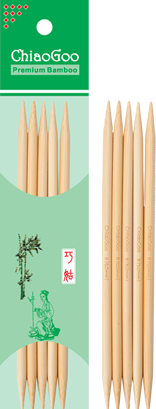 ChiaoGoo - Natural Bamboo- 8" Double Point