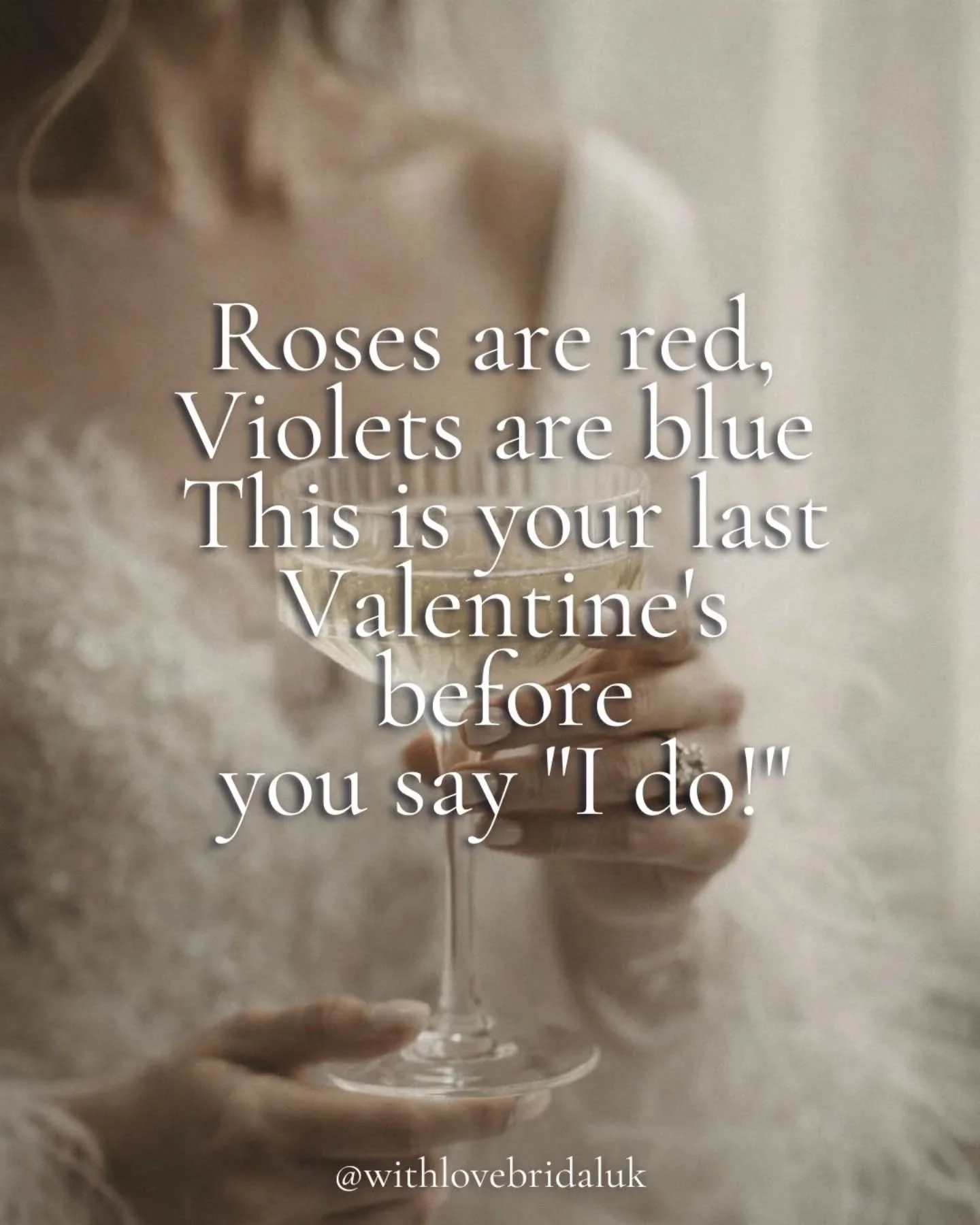 Roses are red, violets are blue&hellip; your last Valentine&rsquo;s as a fianc&eacute;e is finally here too 💍❤️

If you&rsquo;re counting down to the big &ldquo;I Do&rdquo;  or you said YES this Valentine&rsquo;s 💐🥂 we can&rsquo;t wait to help you