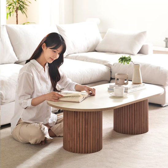 Sculpted Wood Coffee Table