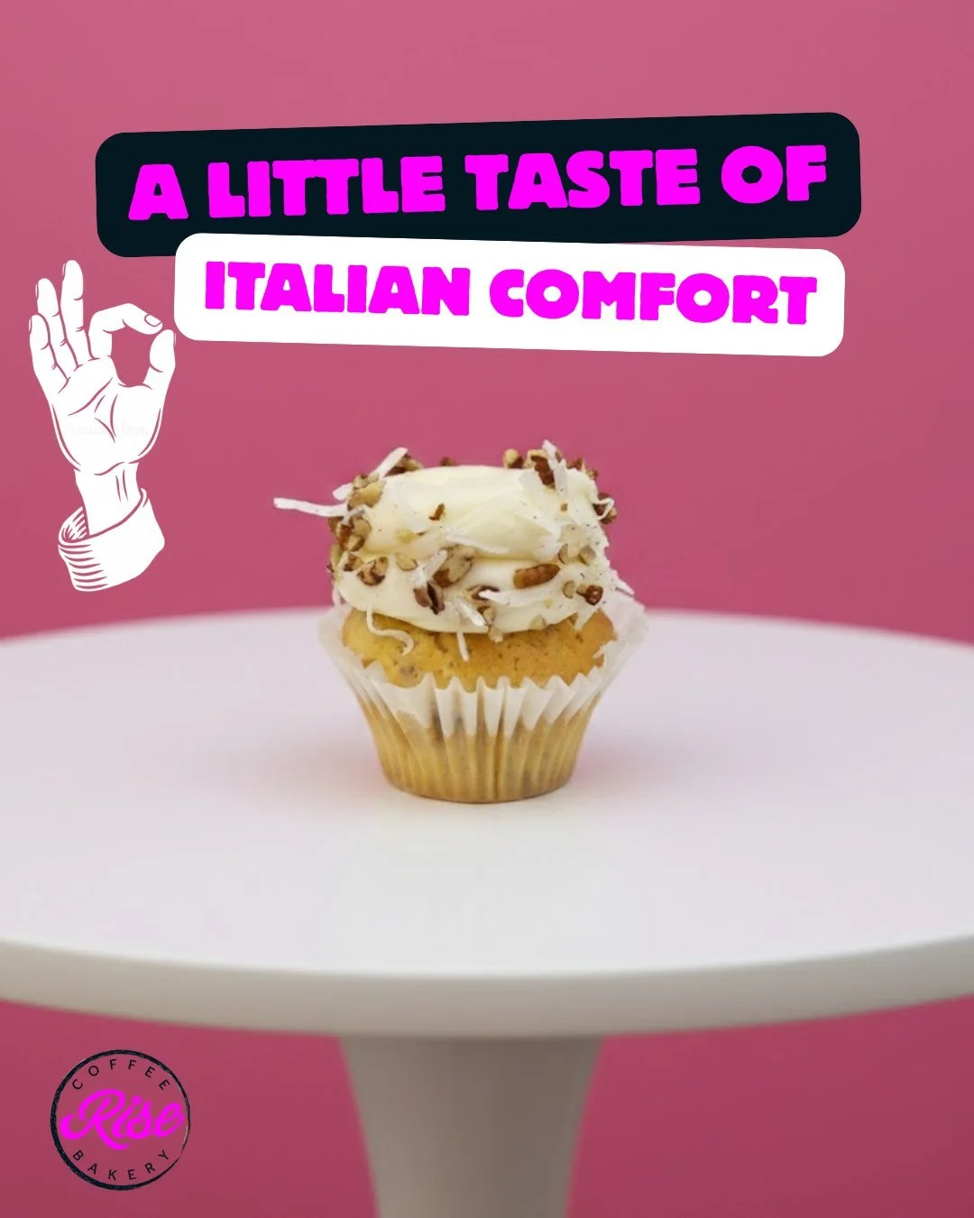 Rich, moist, and full of texture, our Italian Cream cupcake blends coconut, toasted pecans, and silky cream cheese frosting in every bite. It is classic, indulgent, and deeply satisfying for anyone who loves timeless flavors.

Stop by and grab one wh