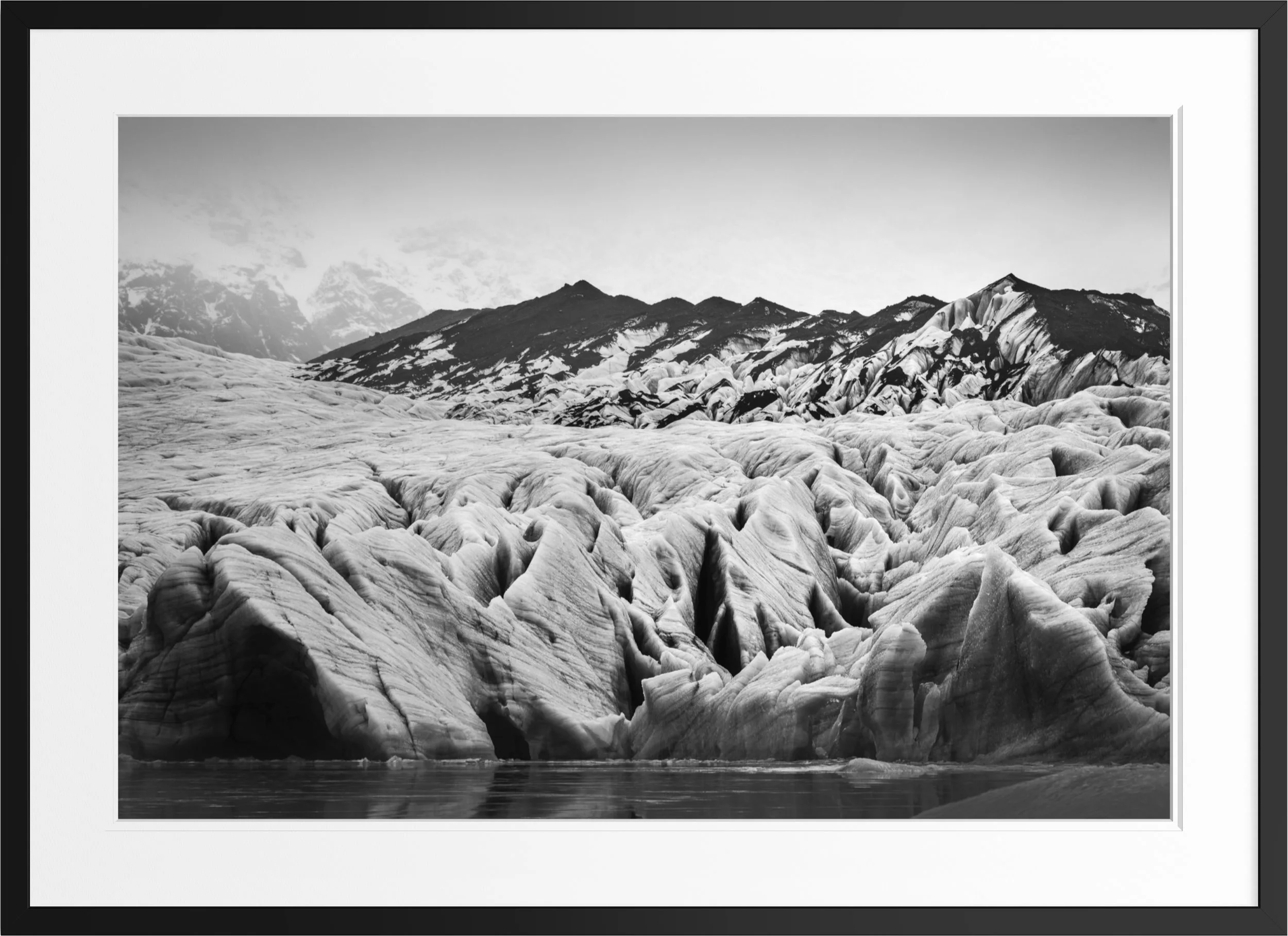 Glacier's Song — framed large format fine art print by Vasilis Moustakas, shown in interior setting