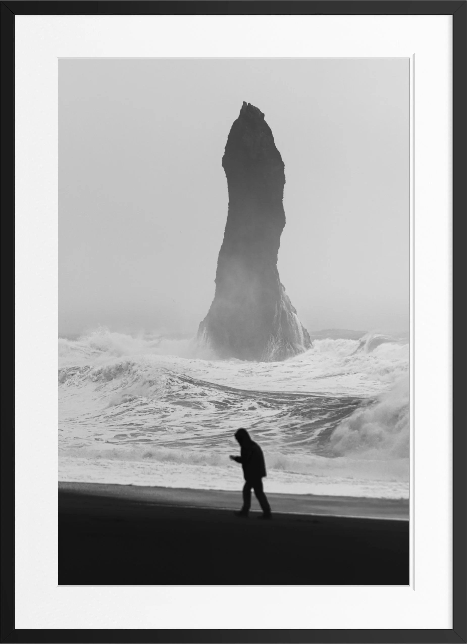 Alone — framed large format fine art print by Vasilis Moustakas, shown in interior setting