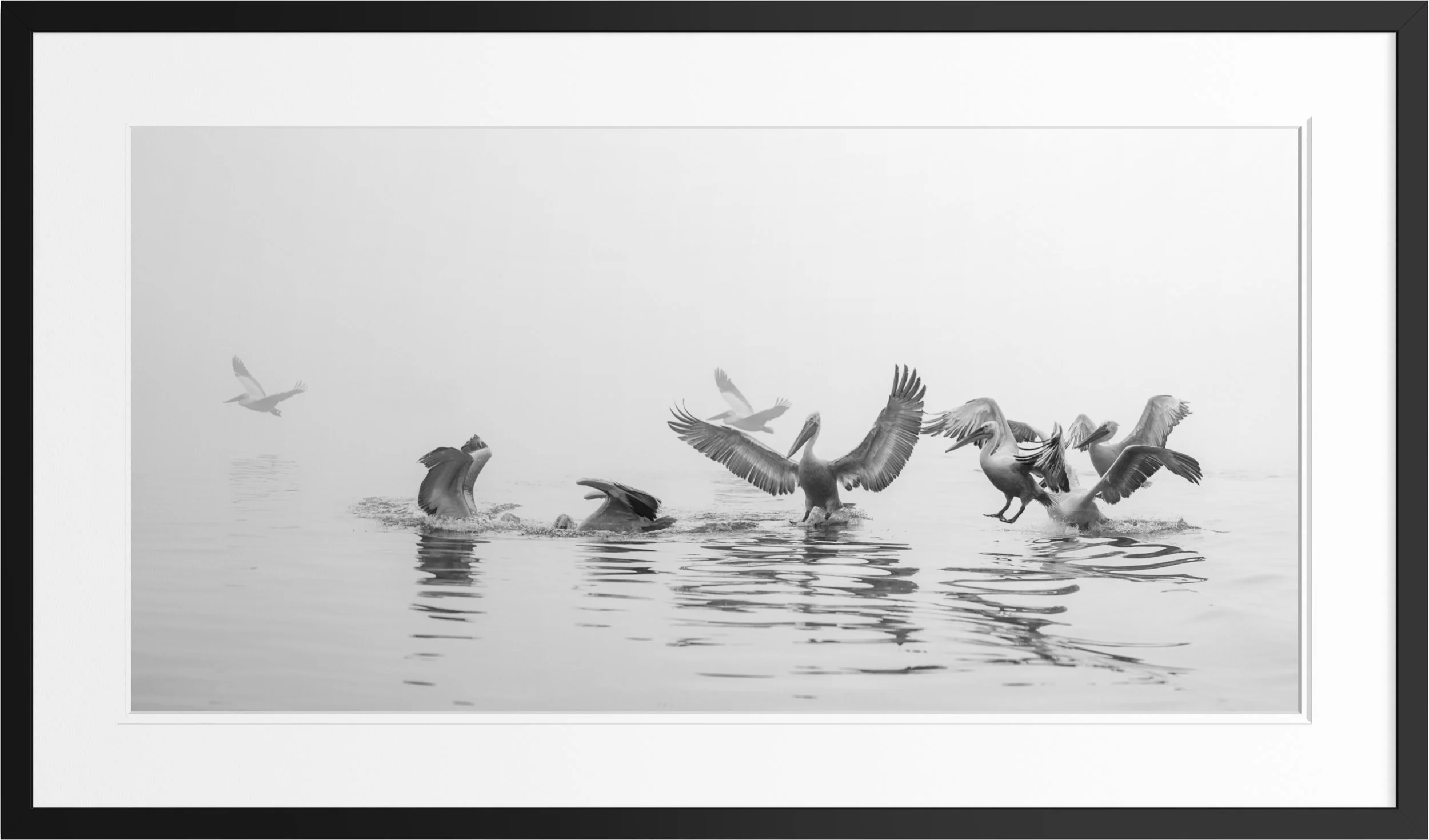 Mist and Motion — framed large format fine art print by Vasilis Moustakas, shown in interior setting