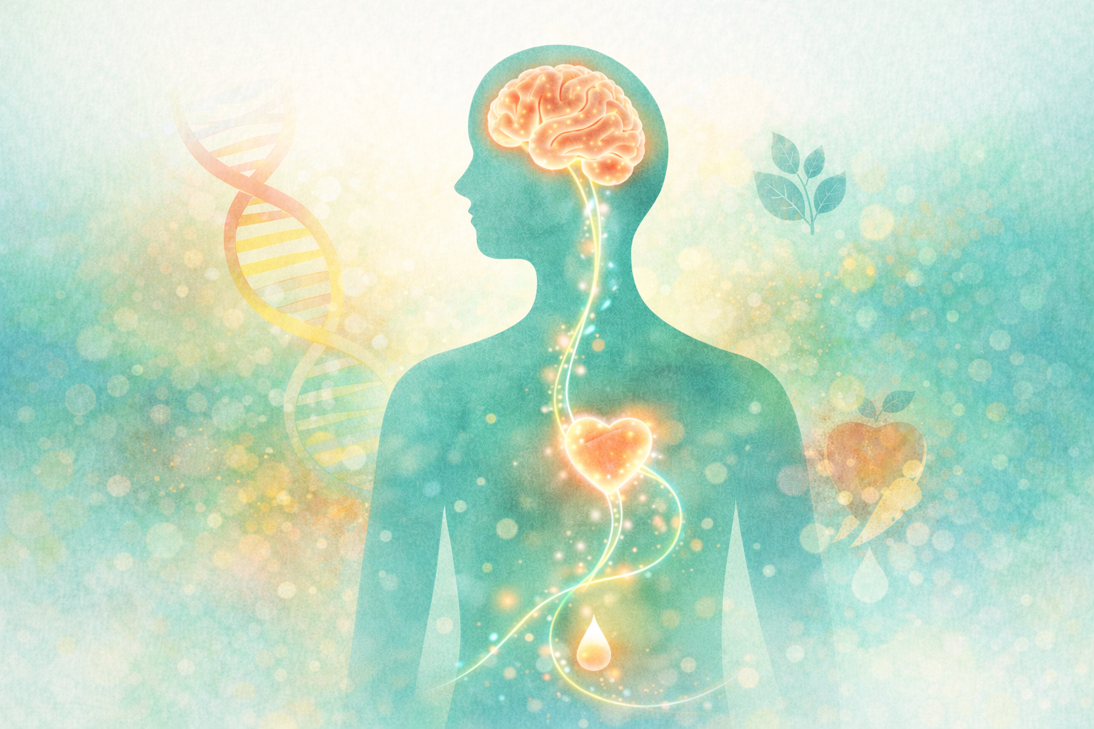 Abstract image of a human form showing natural connection