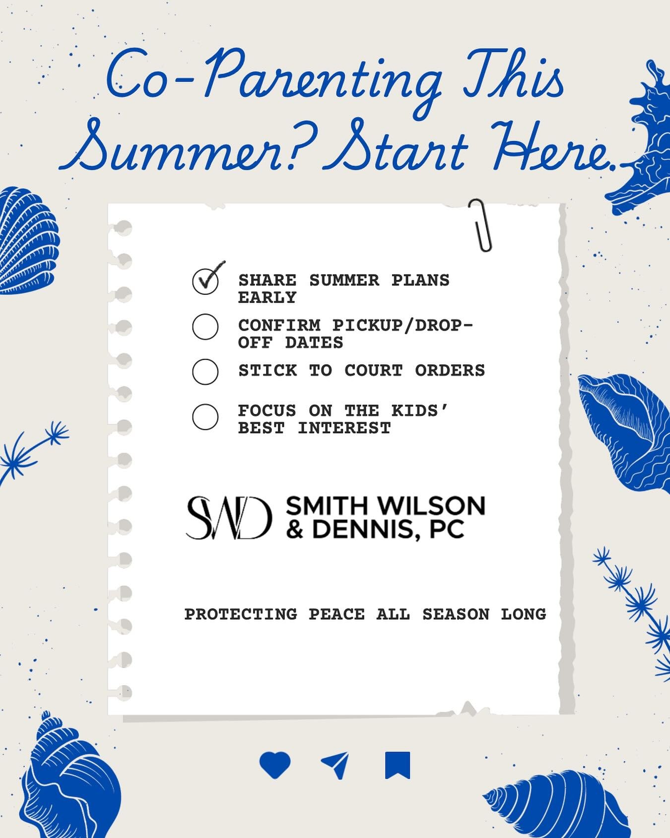 Co-parenting during the summer doesn&rsquo;t have to be stressful.

Planning ahead = less conflict and more peace for everyone&mdash;especially the kids.



Start with this simple checklist to make the most of your summer schedule.

Need lega