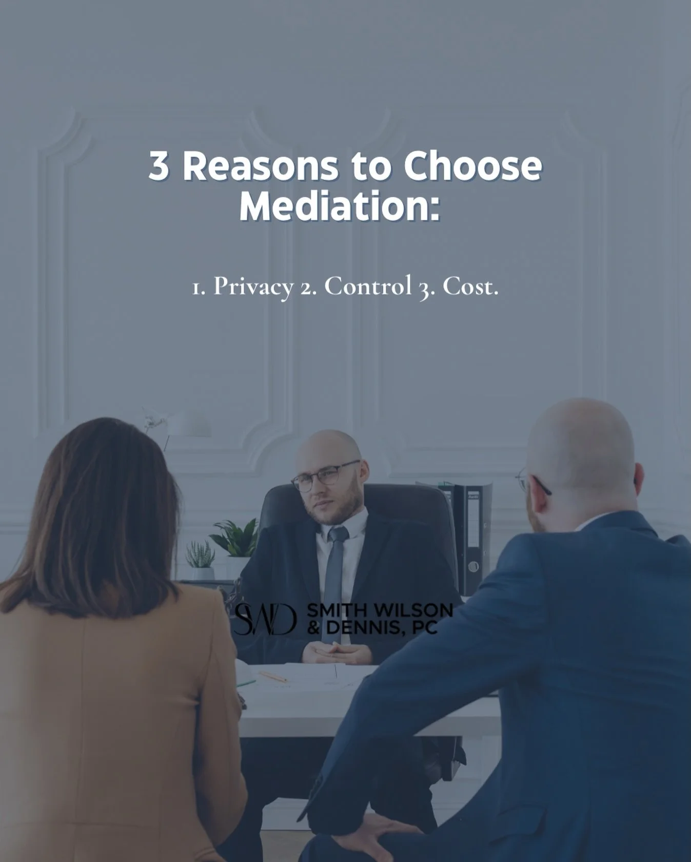 Keeping your family matters private is a top priority for many. Mediation offers a confidential environment to resolve disputes without the public record of a trial.

http://swdlaw-pc.com/
Family Law - Houston, TX Divorce | Child Custody | Adoption |