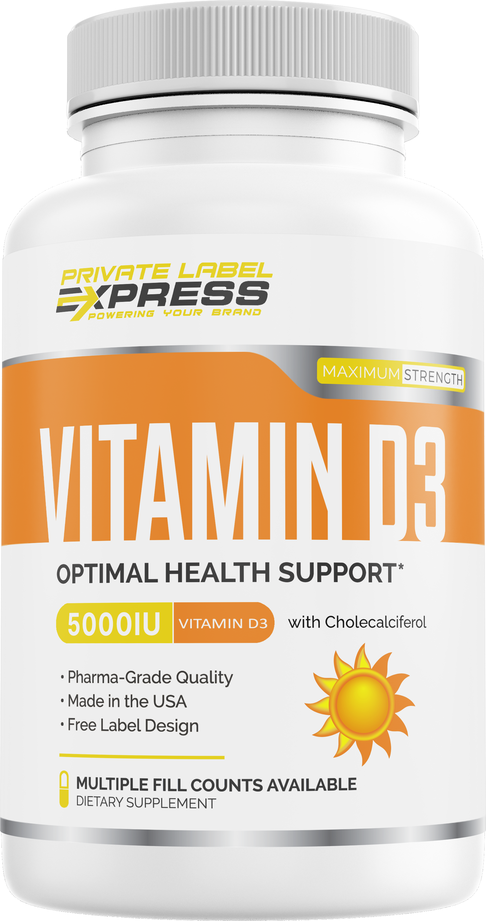 High-Potency Vitamin D3 Supplement - 5000 IU