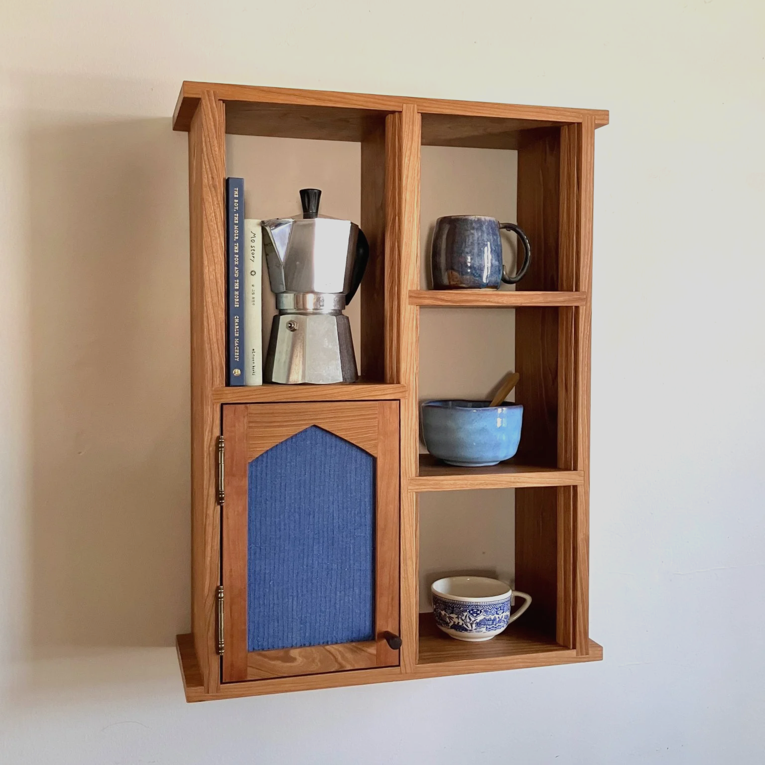 untitled, 2025/26 | cherry, walnut, stitched fabric