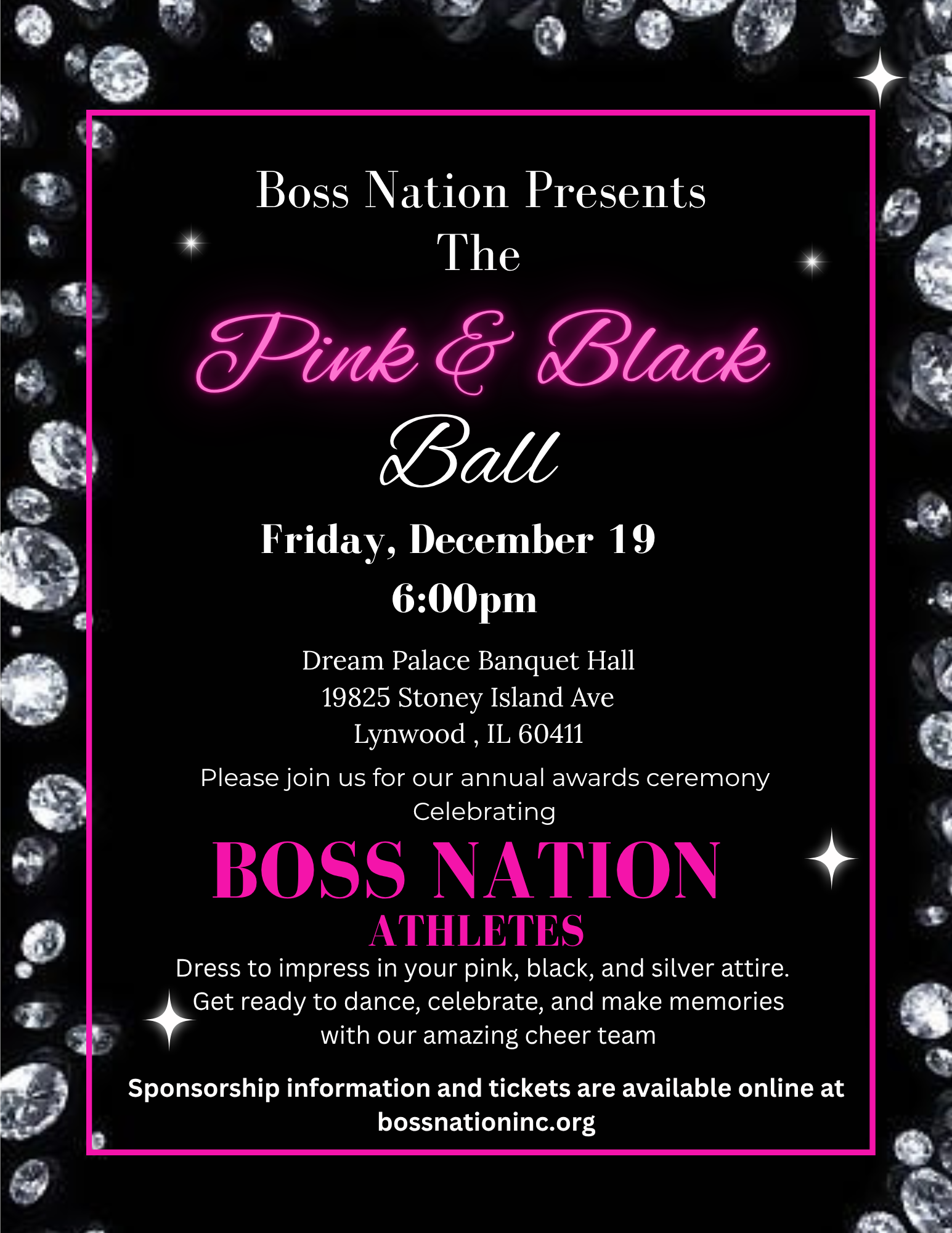 Boss Nation Pink & Black Ball