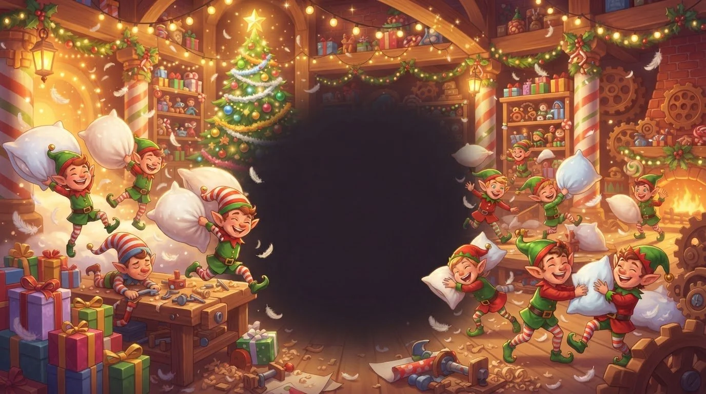 Pillow Fighting Elves