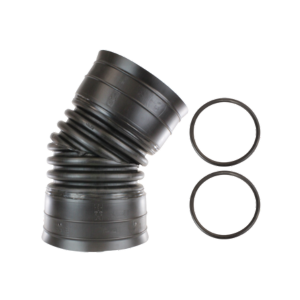 Corrugated HDPE drain pipe fittings available from 1st Vanguard