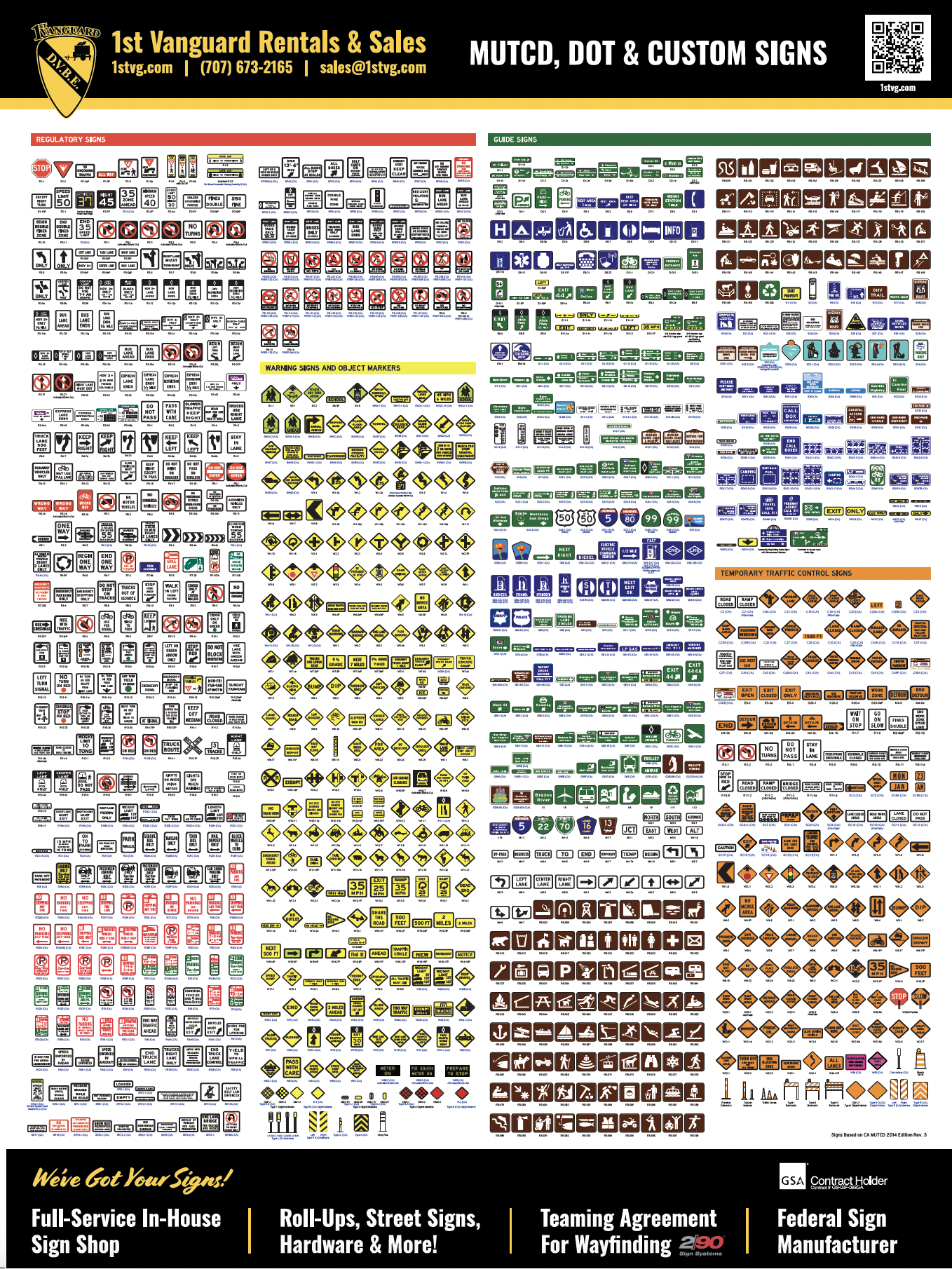 Official MUTCD and DOT Sign Chart