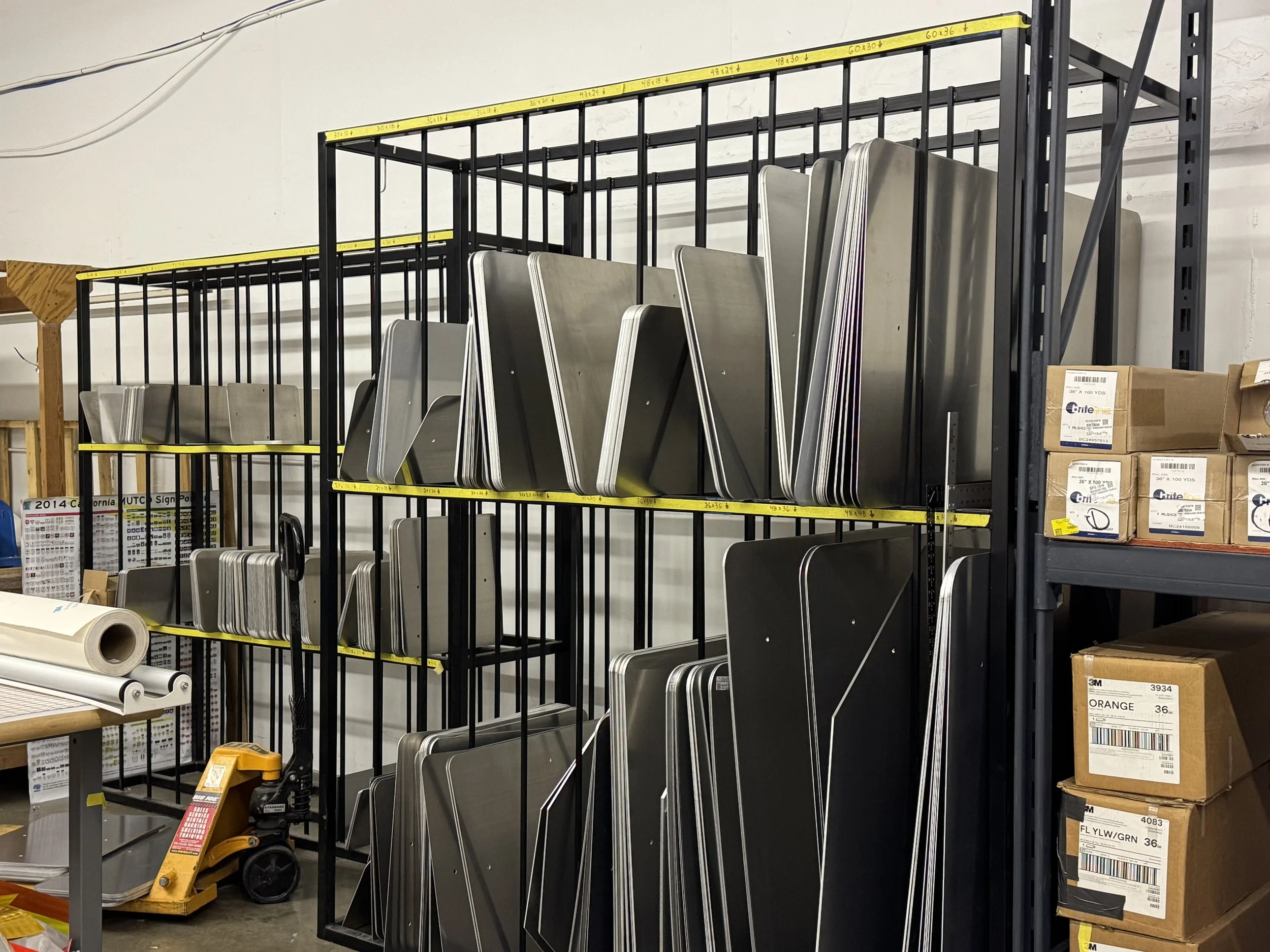 sign blanks at 1st Vanguard sign shop.jpeg