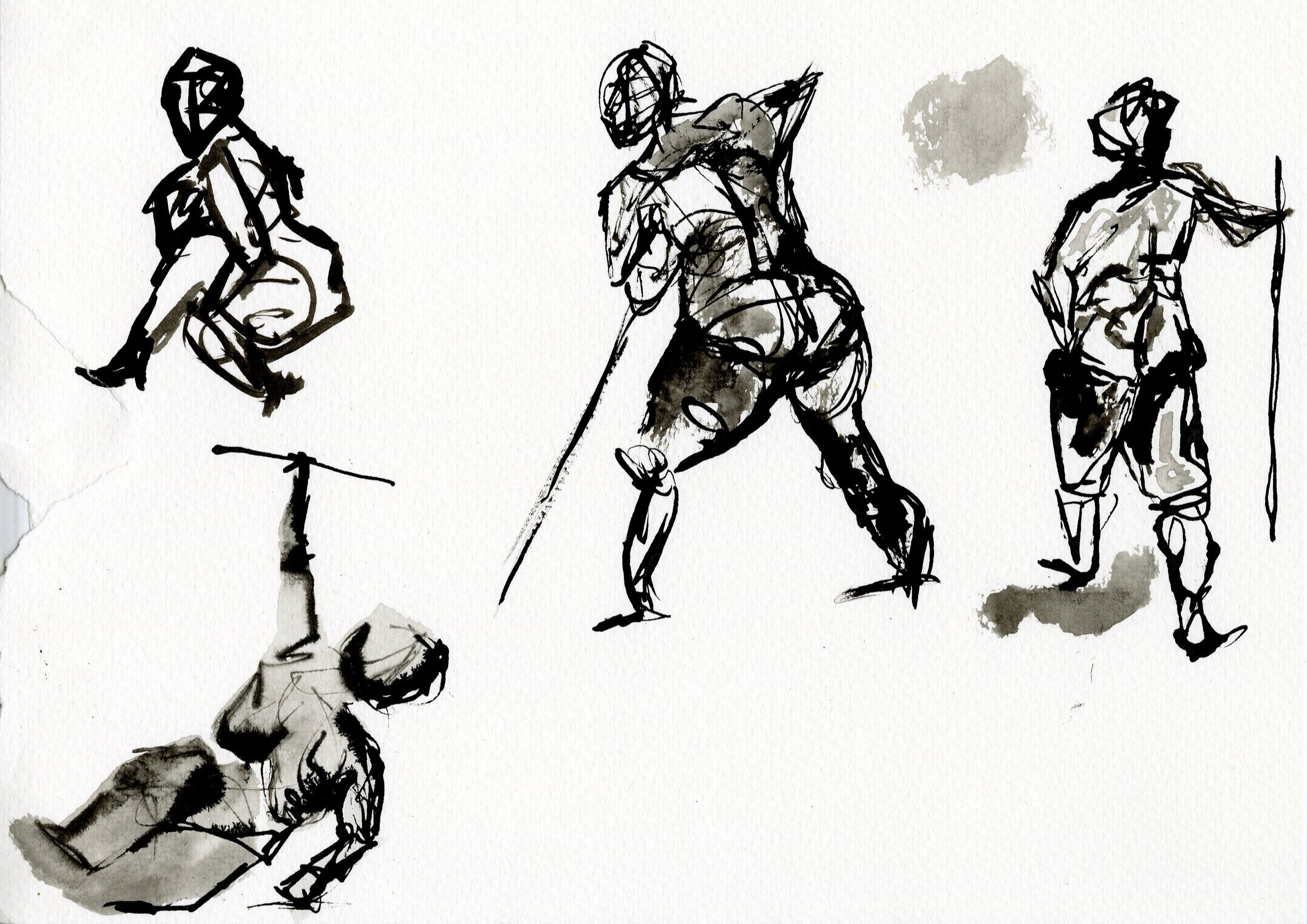 Ink Gesture Study. March 2025, India Ink.