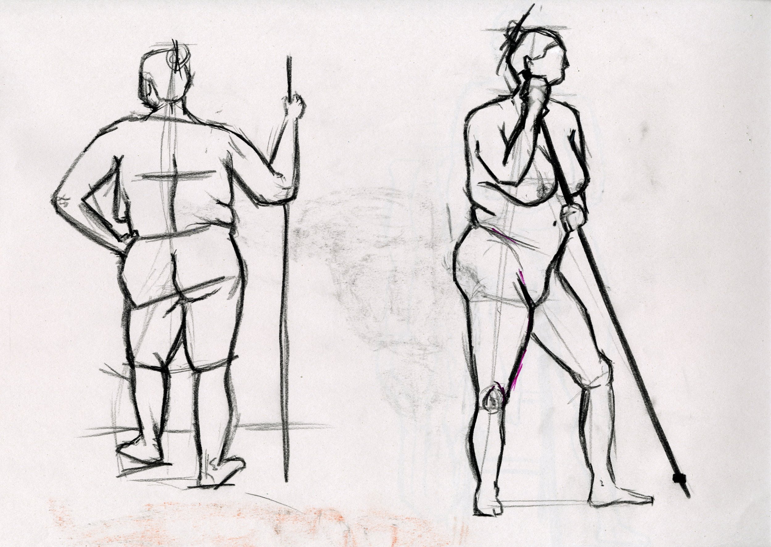 Proportion Study. February 2025, Charcoal. 16in x 20in.