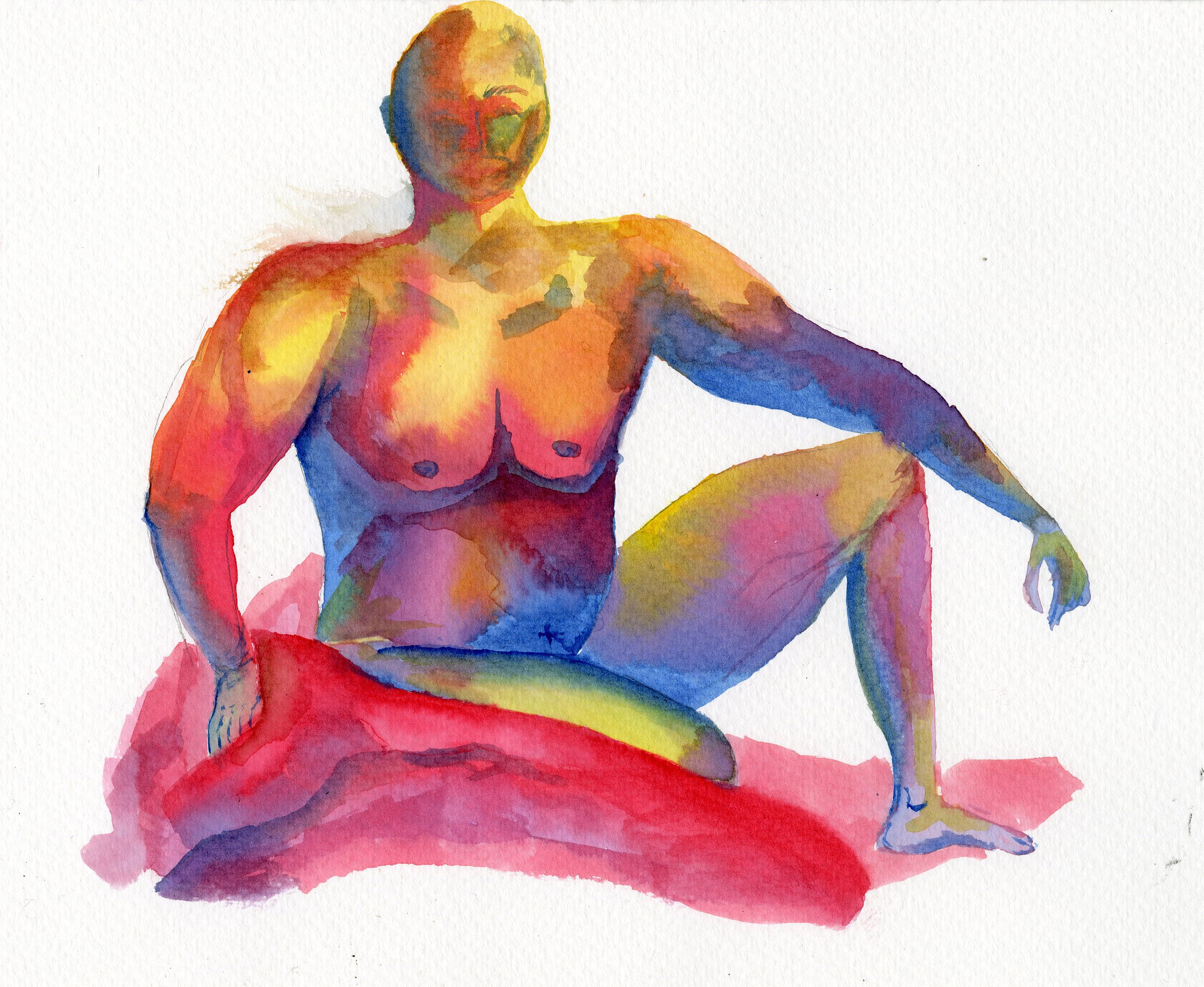 Watercolor Study 2 (Incomplete). April 2025, Watercolor, 12in x 8in.