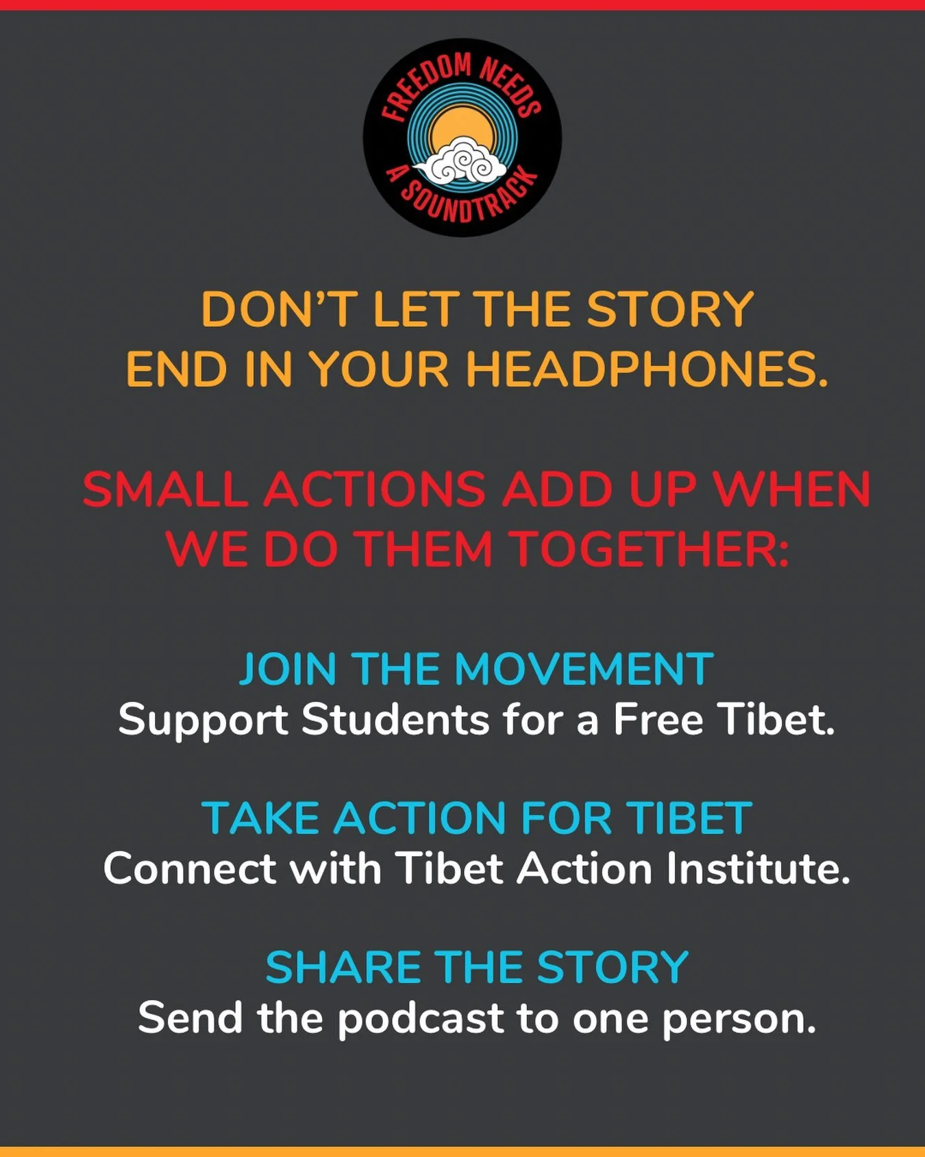 Don&rsquo;t let the story end in your headphones. Let it move you toward action.

The Tibetan Freedom Concerts were never only about listening. They were about turning the energy created by music into something people could do together.

Here are thr