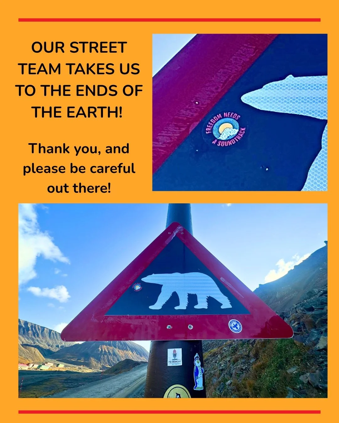 Our street team takes us to the ends of the earth! 

Thank you, @swinderz and please be careful out there!