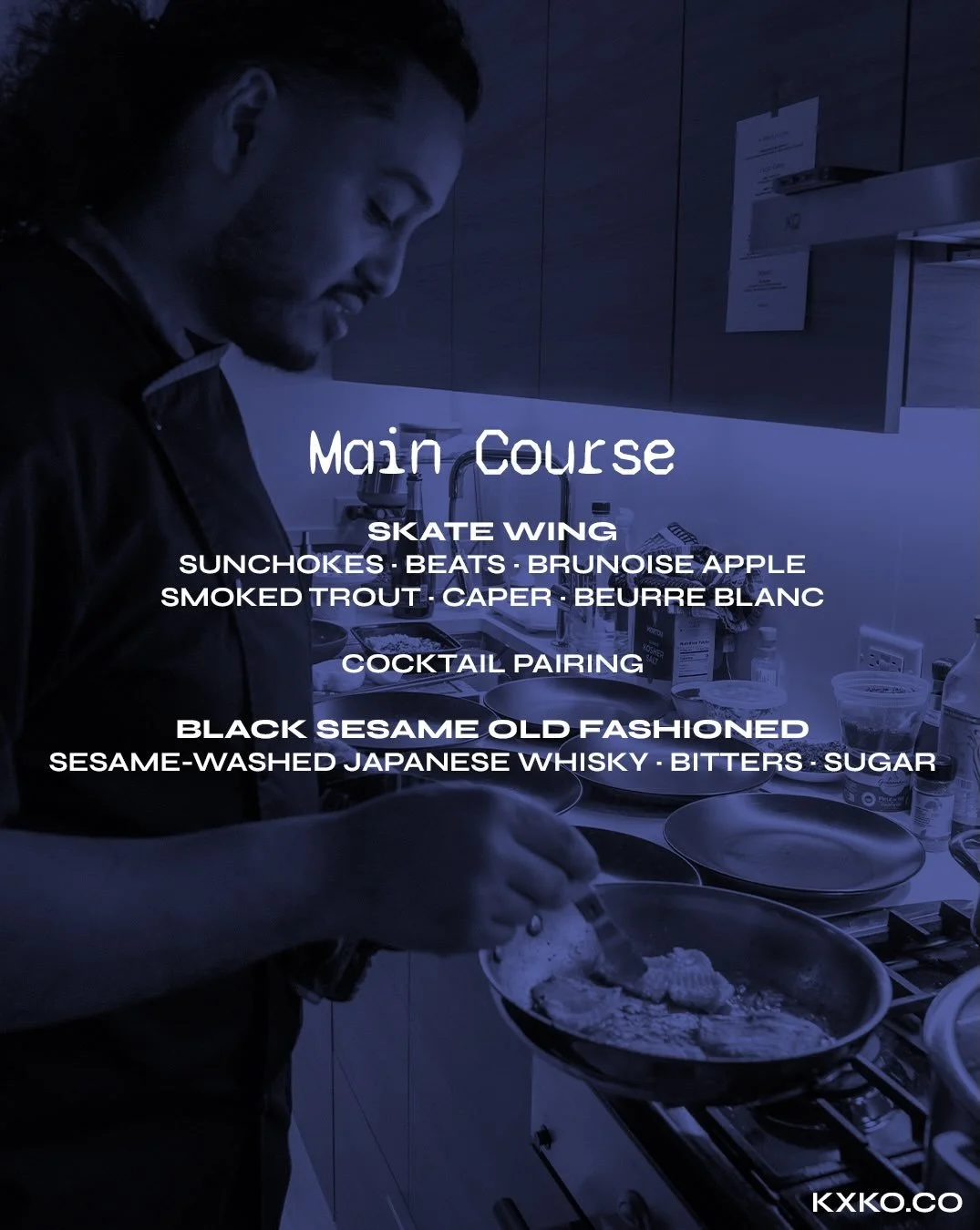 A highlight from our last gathering has to be the Skate Wing &amp; Sunchokes. Skate wing is definitely not a common household dish and often overlooked. It&rsquo;s texture is complex to describe without ever have trying it. Think stringy texture with