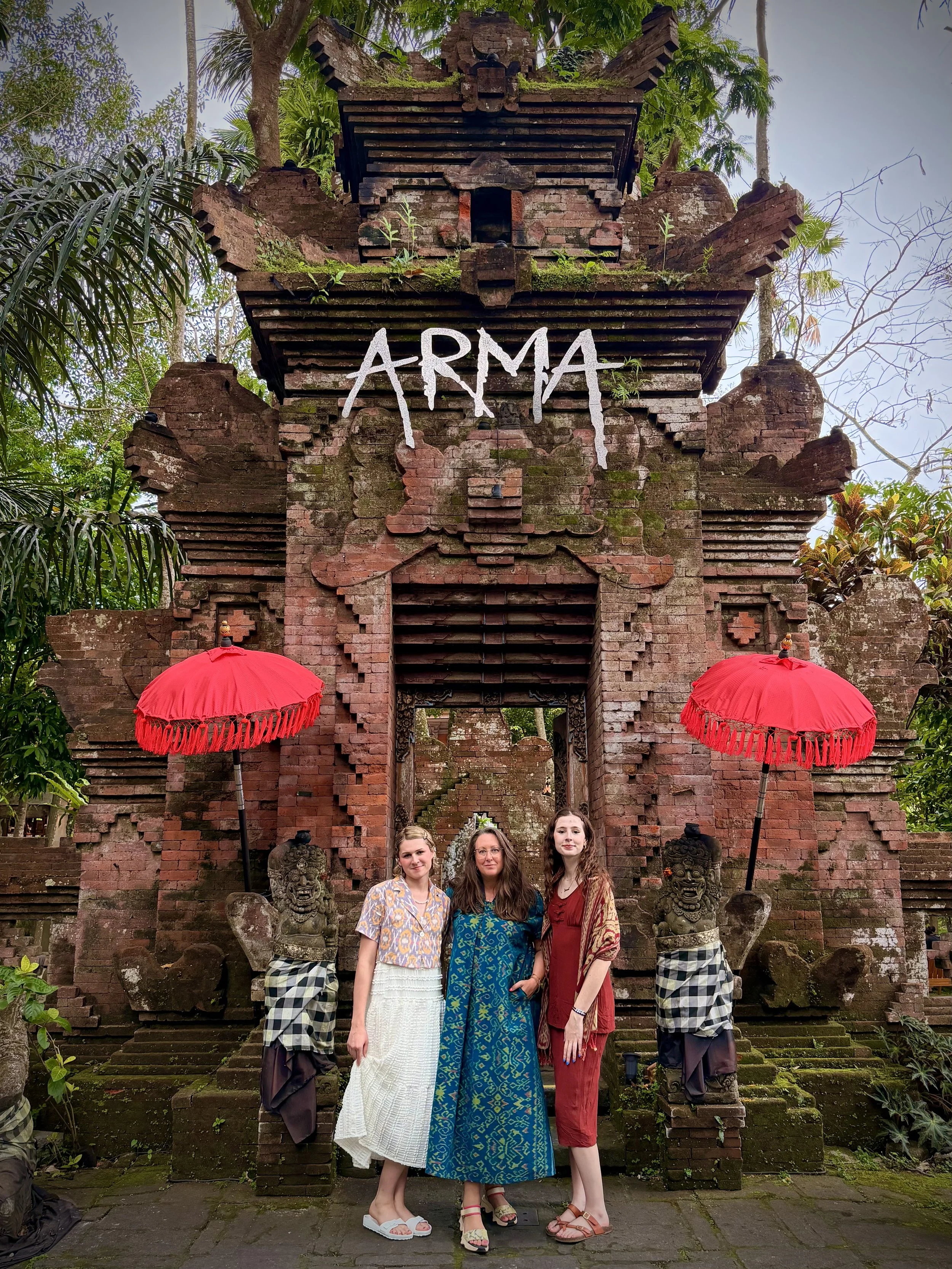 University of Iowa Students: Ro Kivett & Johanna Specht at ARMA Museum in Bali, Indonesia