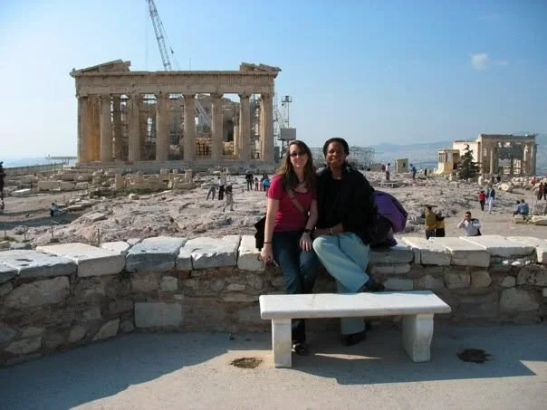 Cathy Parrott & Mentor Loyce Arthur, Acropolis, Athens, Greece, 2006