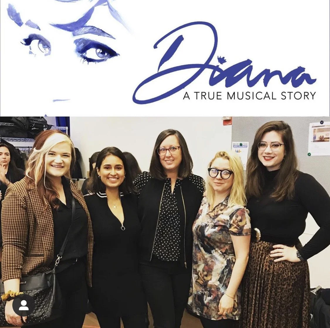 Diana; the Musical design team: Lindsey Kuhn, Carla Posada, Cathy Parrott, Amber Paul, Kathryn Bailey