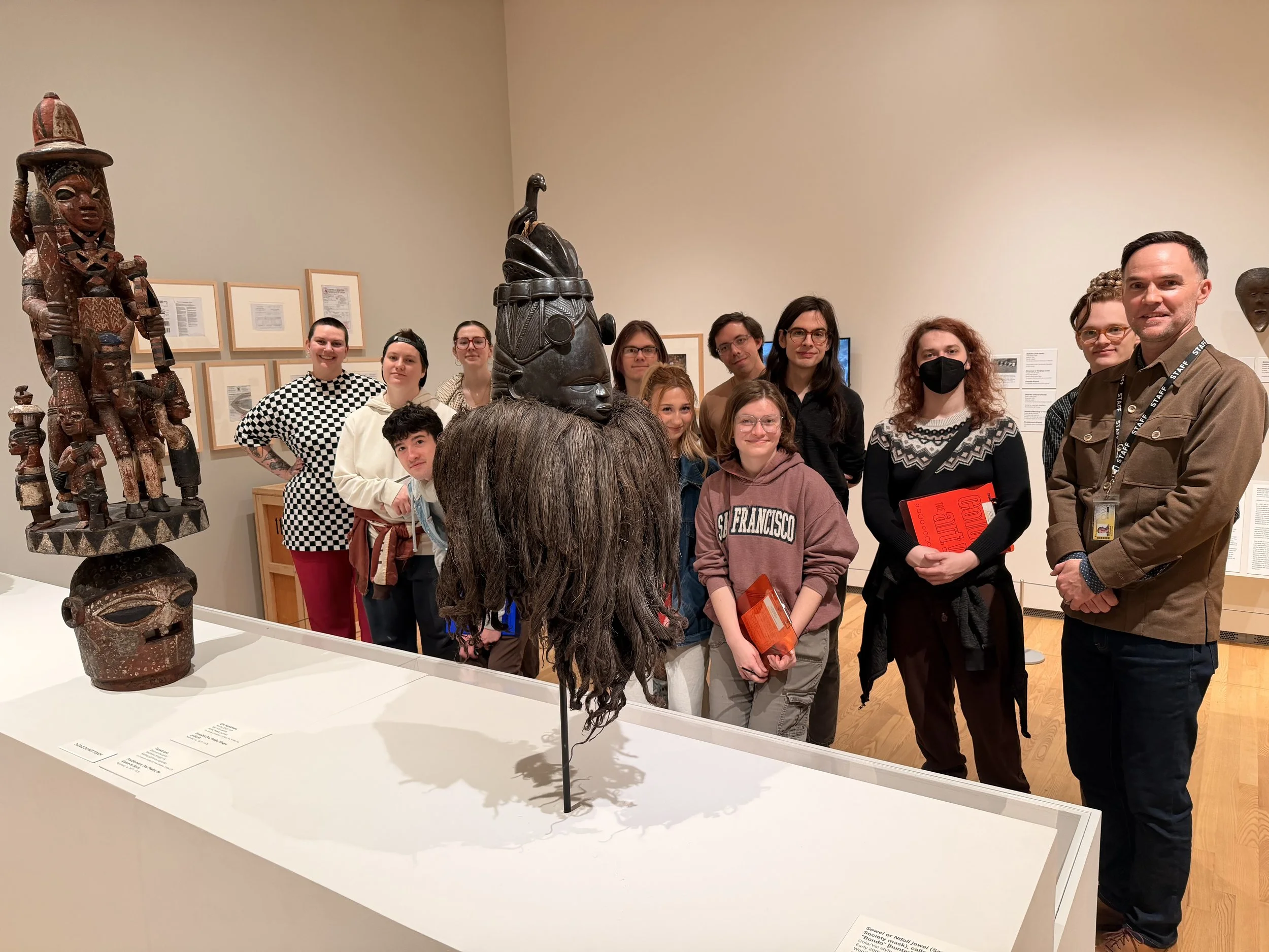 African Mask Exhibit, Univ. of Iowa Stanley Museum, with Dr. Cory Gundlach, Director of the African Studies Program & the Curator of African Art 