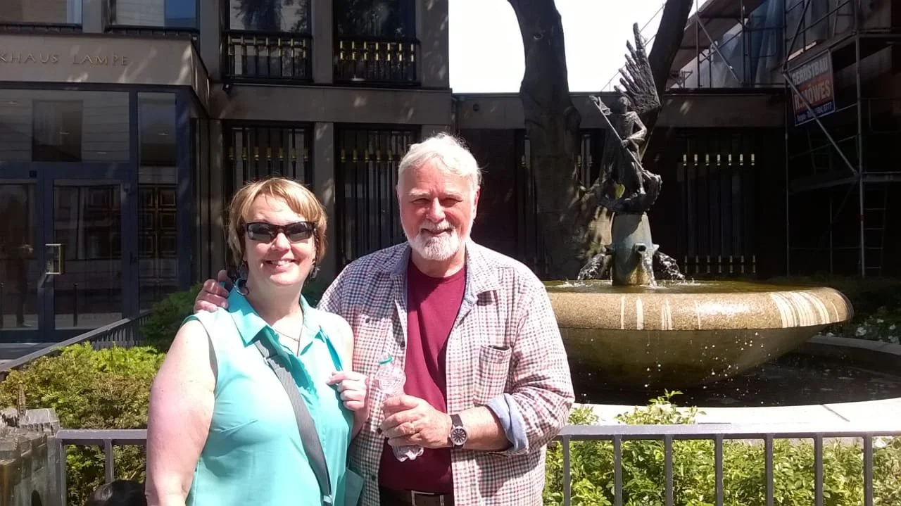 Me and my friend and former student Elaine Hoffmann in Germany.
