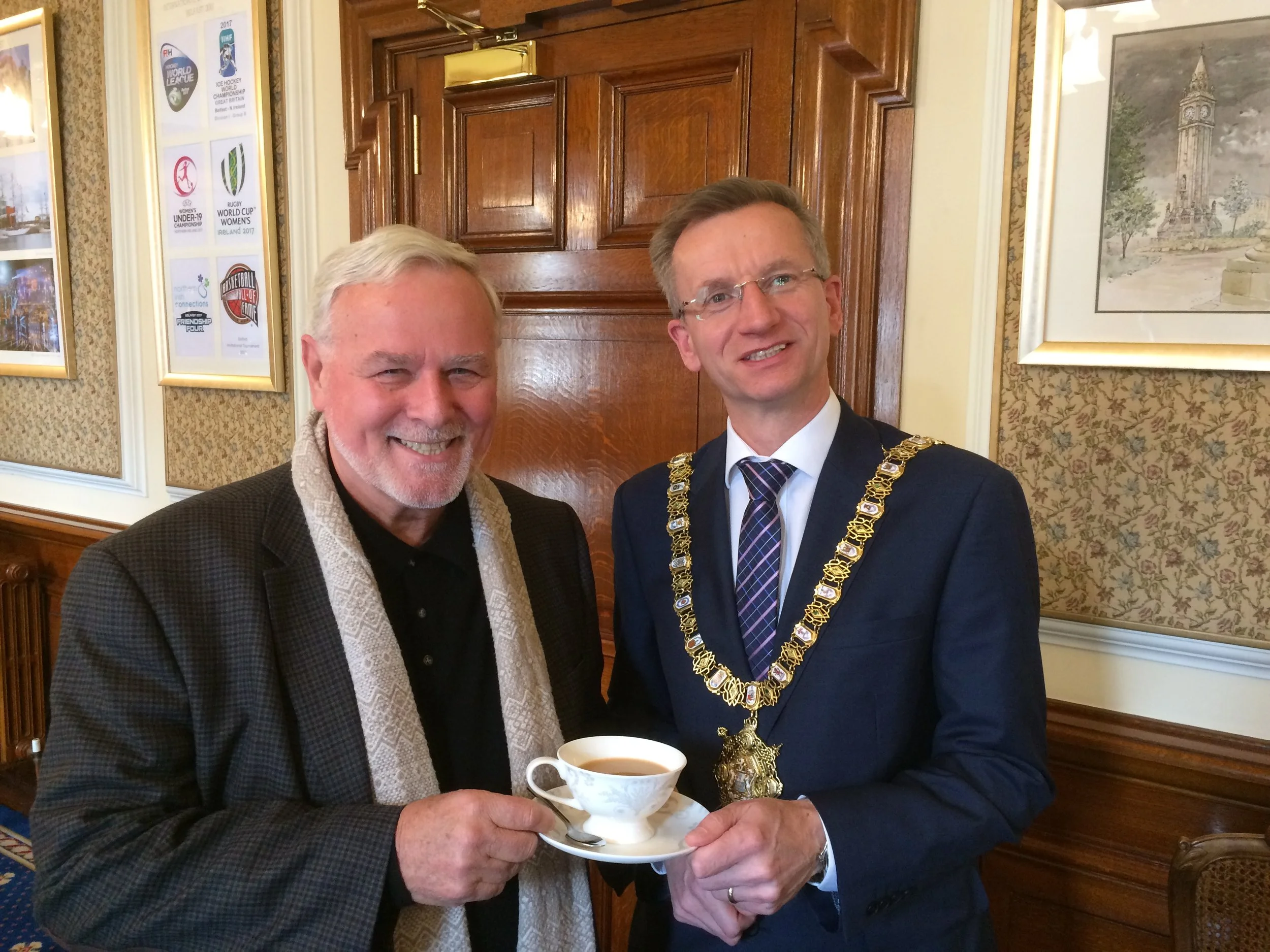 Me with the Lord Mayor of Belfast.