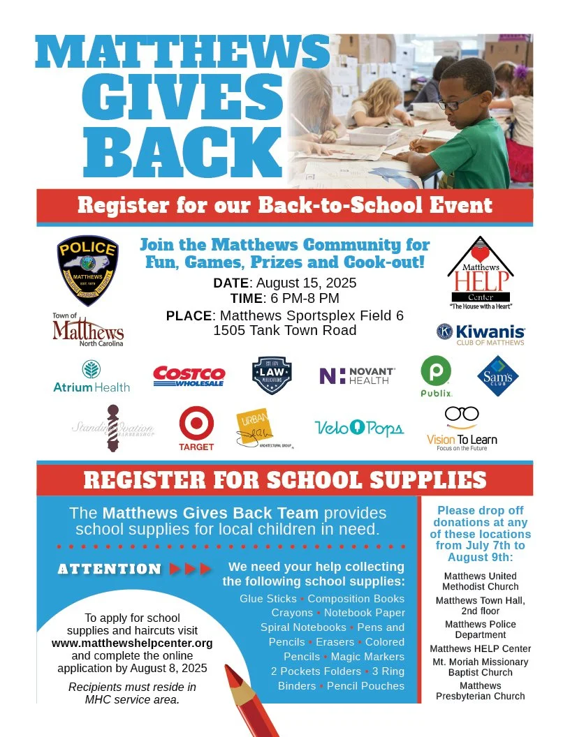 Matthews Help Center Back-to-School Event