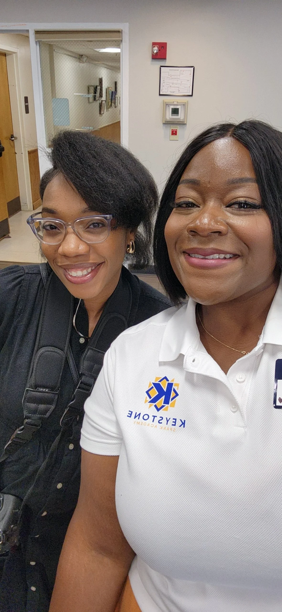 Our phenomenal volunteer, Angelica King with our Chief Operating Officer, Ebenecia Twum-Baah