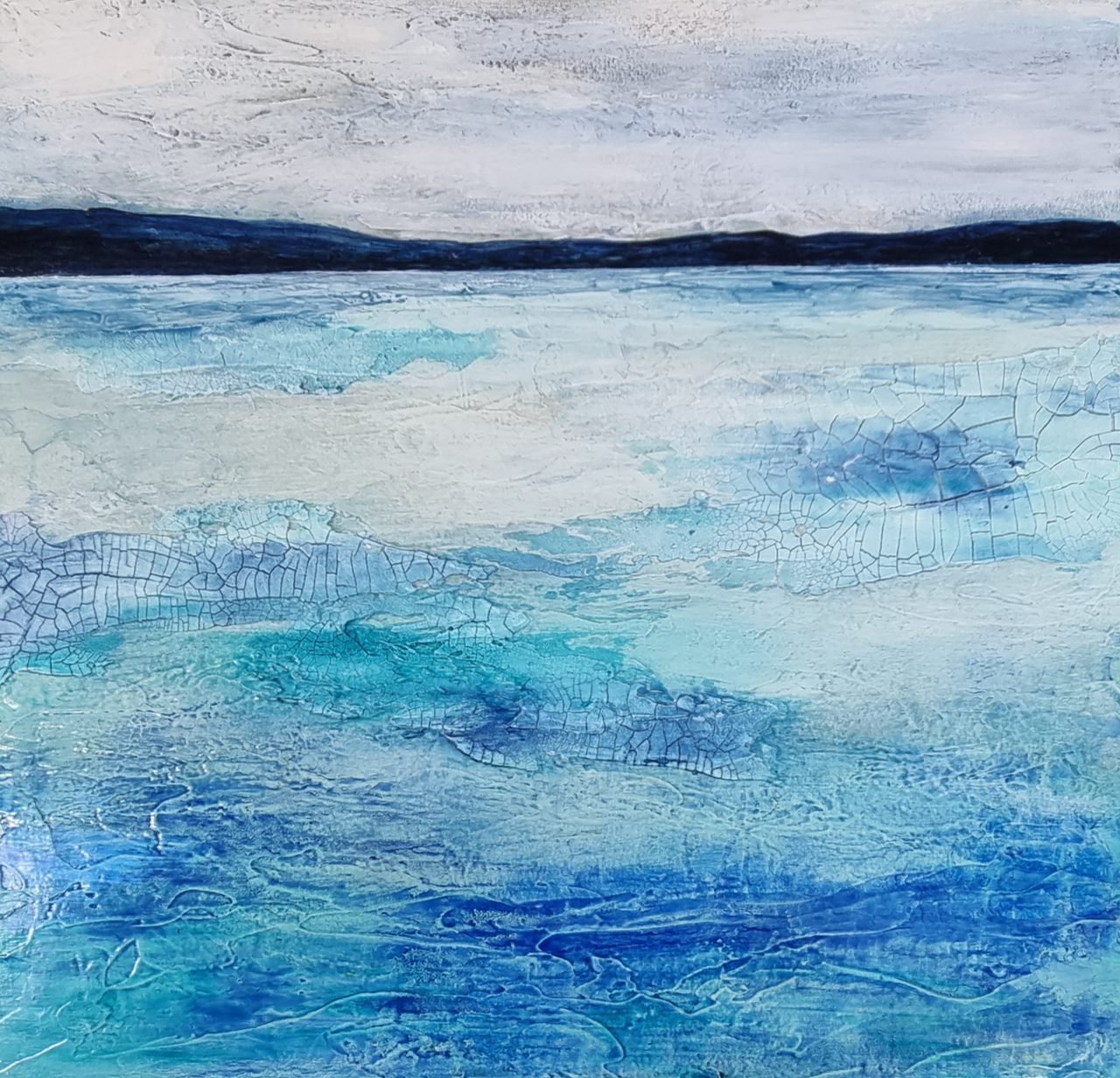 "Sail with Ease" is an original acrylic painting by professional artist Brazen Edwards. This contemporary abstract artwork is an 24x24x1.5" acrylic painting on wood cradle panel.