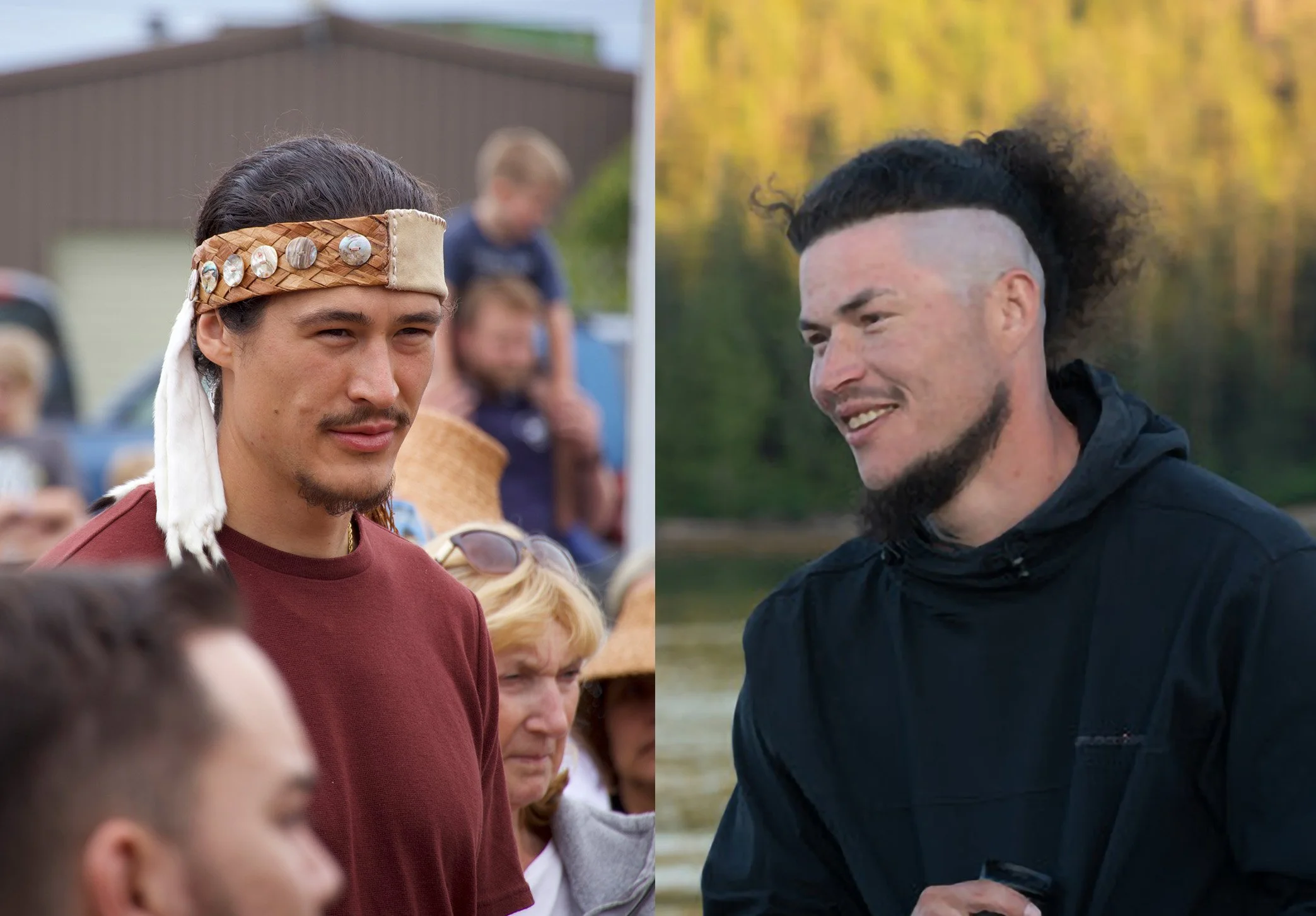 FRANK AND GEORGE NIX, brothers based in the Haida community of Kasaan, Alaska. Together they support the community’s vital relationship to locally sourced food. George (right) is a food security specialist, leading respectful harvest, and Frank (left