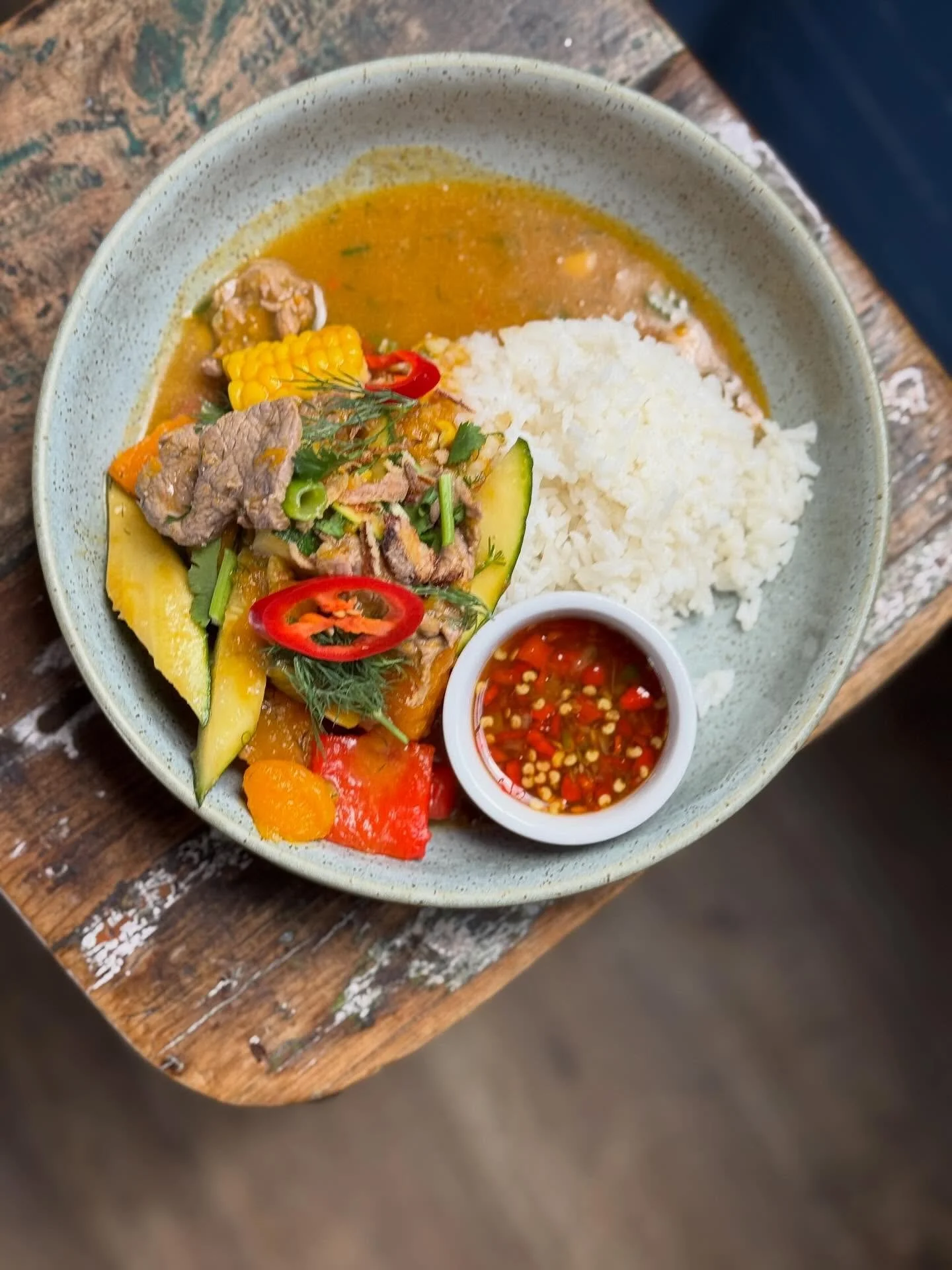 Friday Special! Dive into the bold, herbal flavors of Lao-style Kaeng Om &mdash; a comforting beef stew bursting with fresh herbs and spices. Only this Friday! 🥩🌿