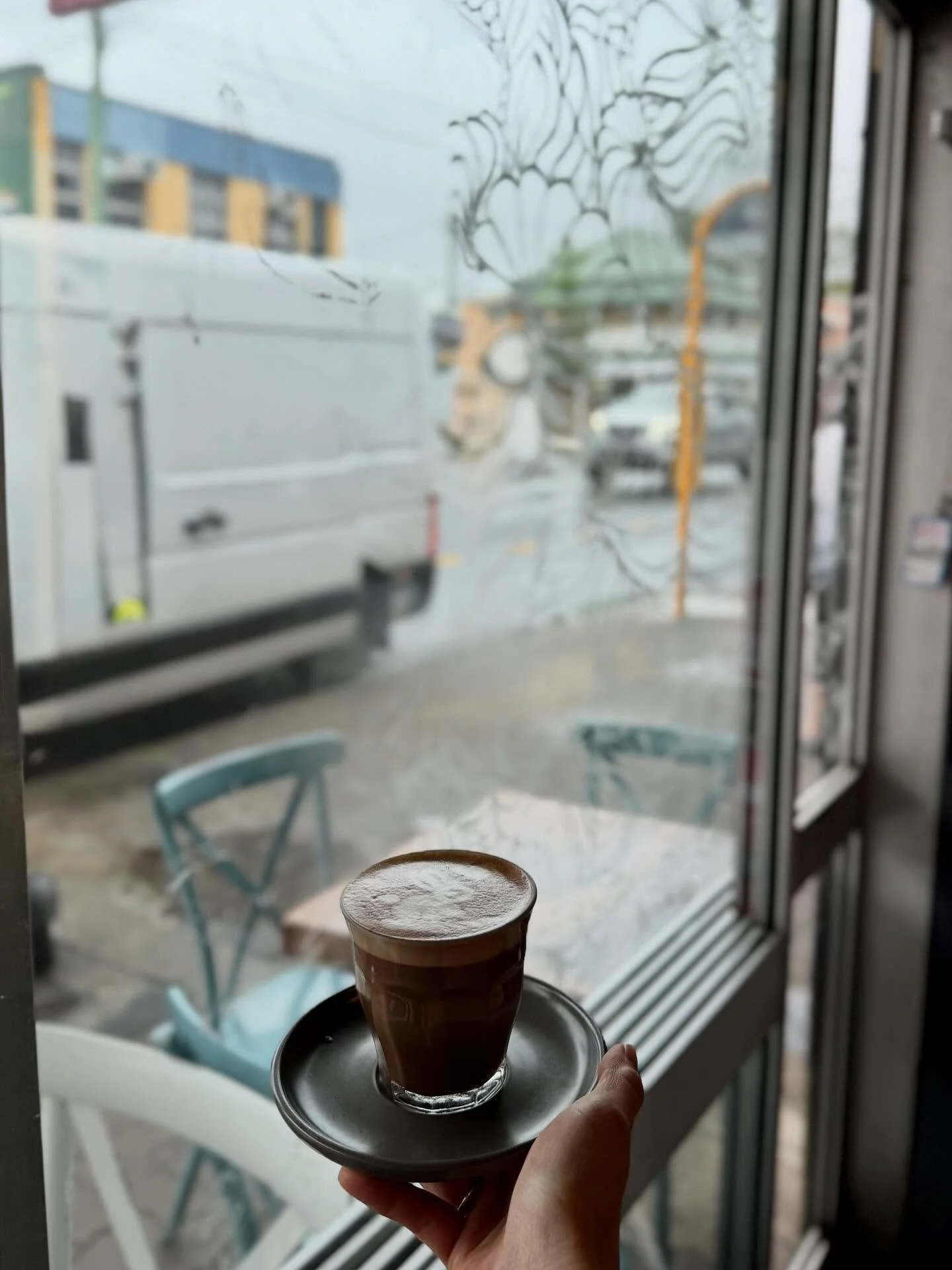 Caught between the drizzle and a dreamy mocha.
A little rabbit magic to brighten the grey. 🐇🌧️ #WestEndCoffeeHouse