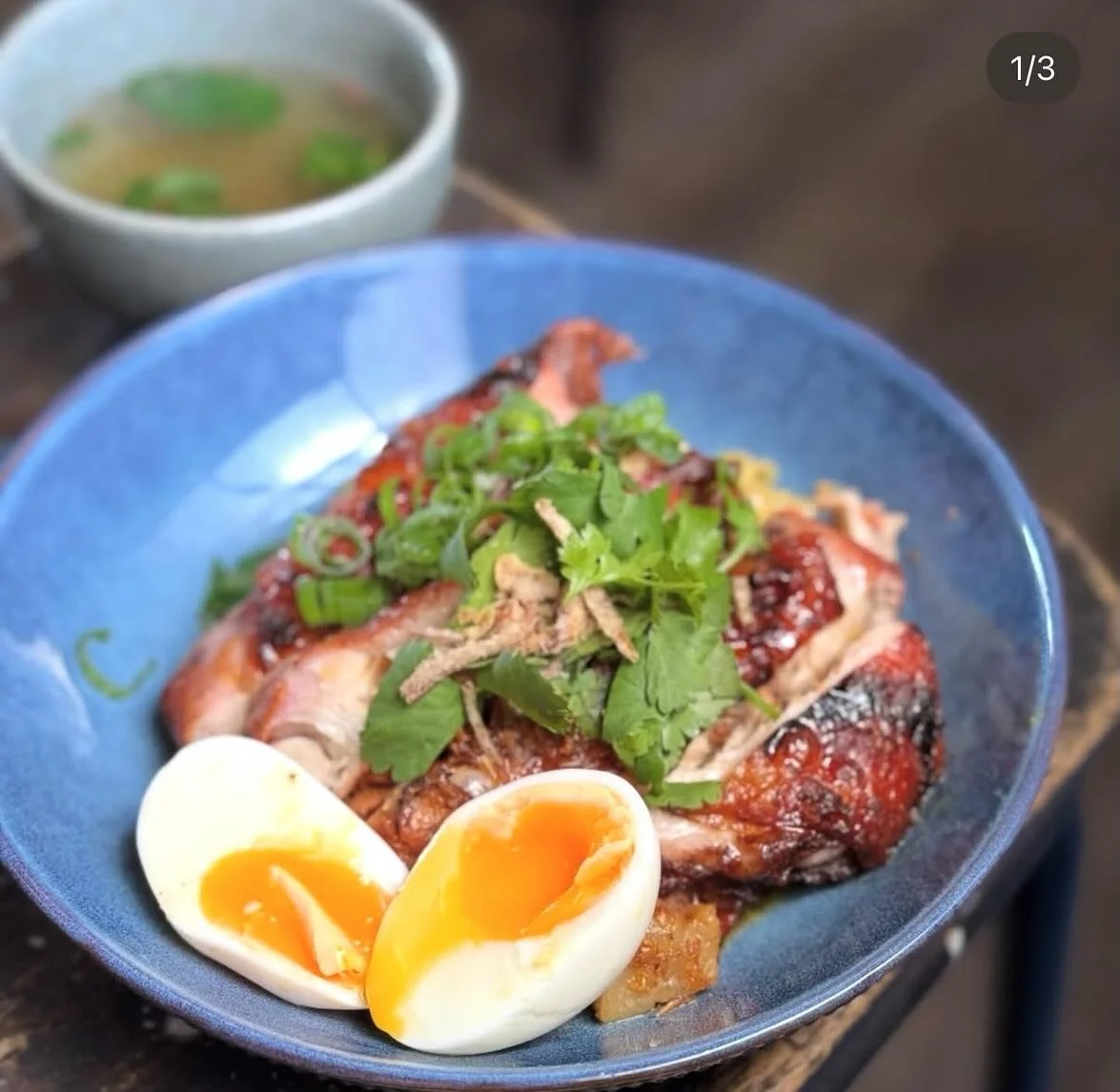 Friday Lunch Special: Thai Style BBQ Chicken with Egg Noodles. Served with a light and delicious clear broth and a gooey boiled egg

#westendcoffeehouse #wech #westend4101 #thaifood #lunch