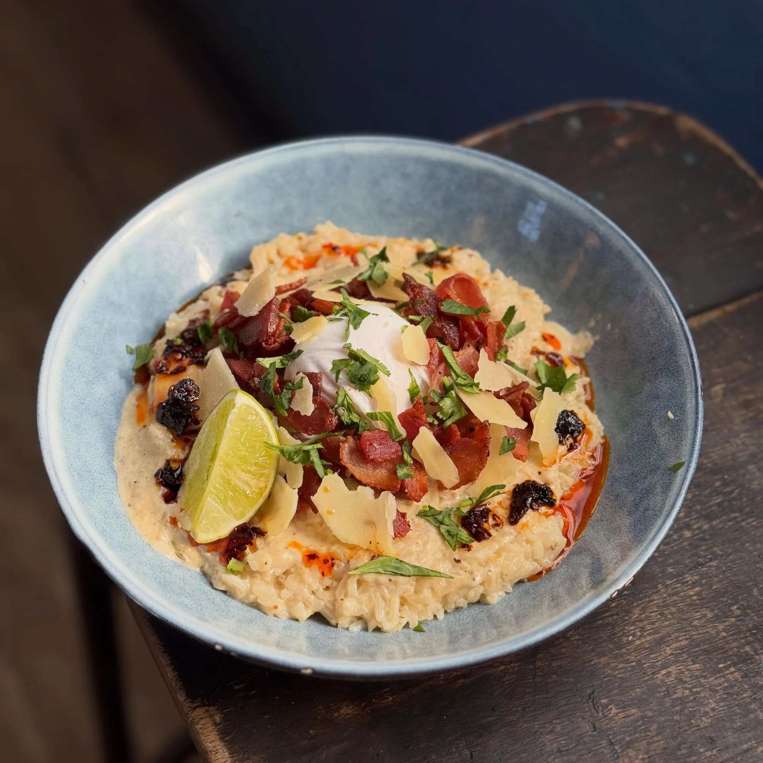 🍄✨Slow Saturday mornings call for rich mushroom risotto, smoky bacon, and that golden poached egg moment. Join us in West End today. 🍳
 #westendcafe #brisbanefoodscene