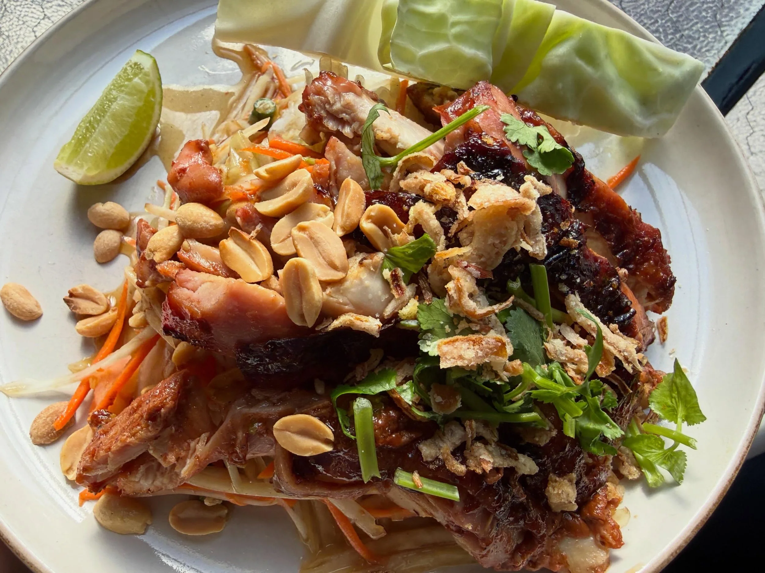 An Isaan Thai Classic for your lunch special today at #westendcoffeehouse.Marinated BBQ Chicken served with Green Papaya Salad and Sticky Rice

Available with the rest of our lunch menu right now
#wech #westendbrisbane4101 #thaifood #lunch
