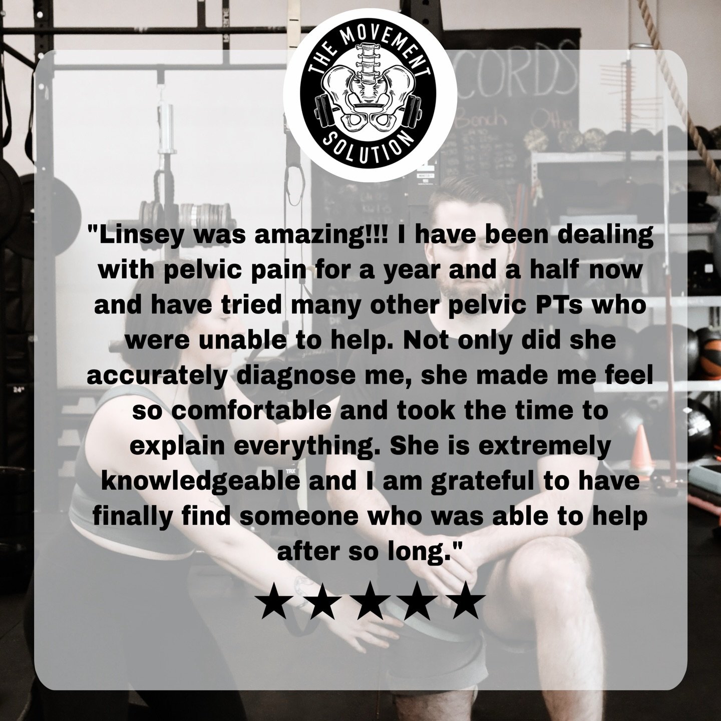 Pelvic Pain gone after trying other things and seeing other providers first- I&rsquo;m so glad this client trusted me with their care and allowed me to help them achieve goals they didn&rsquo;t think were possible for them 🤍😭💪🏻