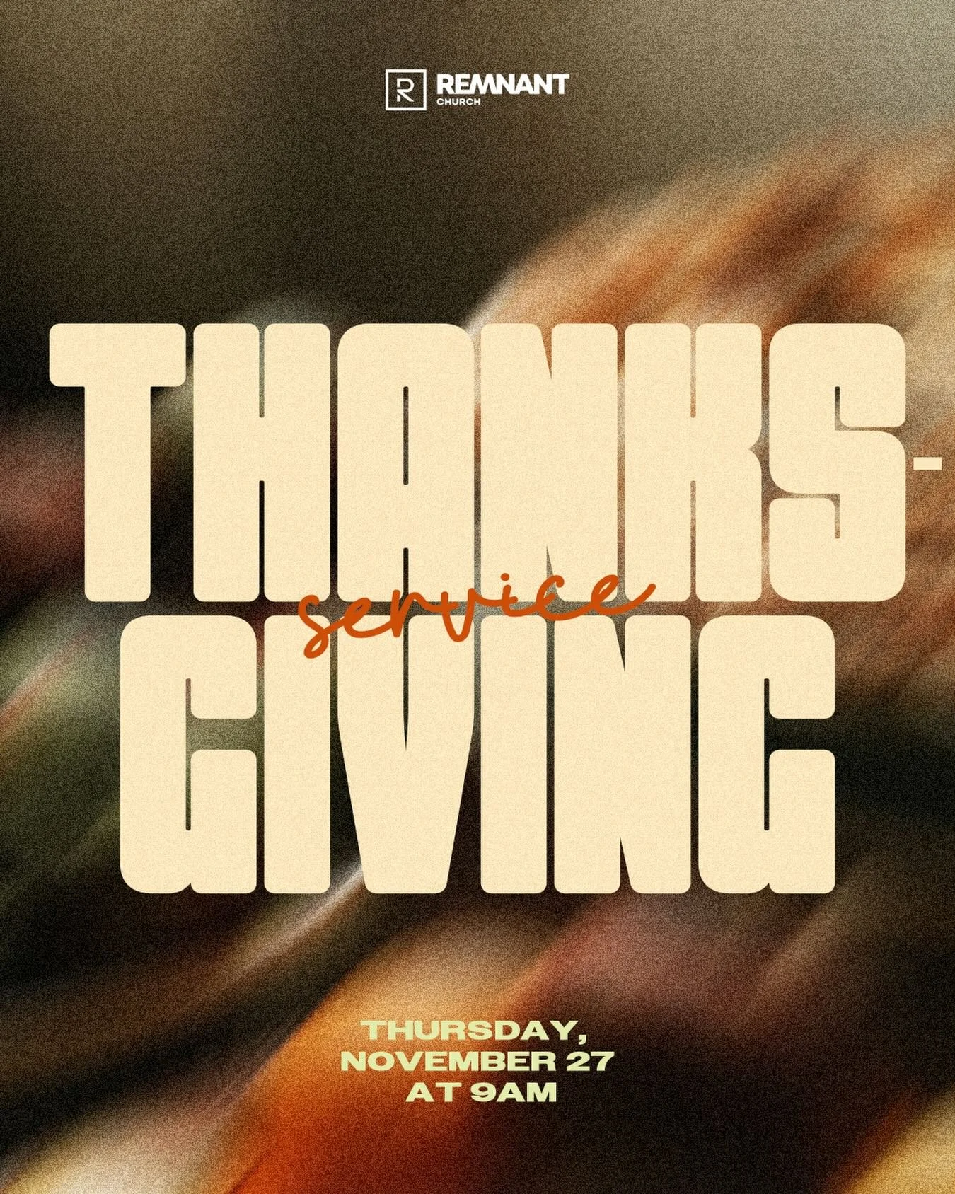 Este jueves a las 9am daremos gracias a Dios juntos.
Est&aacute;s invitado a un tiempo de adoraci&oacute;n, palabra y gratitud en comunidad.
Acomp&aacute;&ntilde;anos y celebremos la bondad de Dios. 
&mdash;&mdash;&mdash;
This Thursday at 9am we will