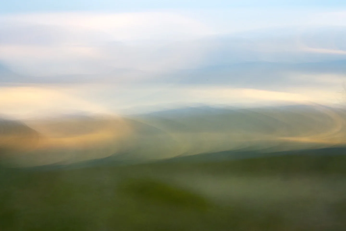 Spring, Is In The Air.  Fine art photograph with camera painting technique. Lush greens like a fresh breeze across your face, hanging on your wall will  instill a cool soothing softness.