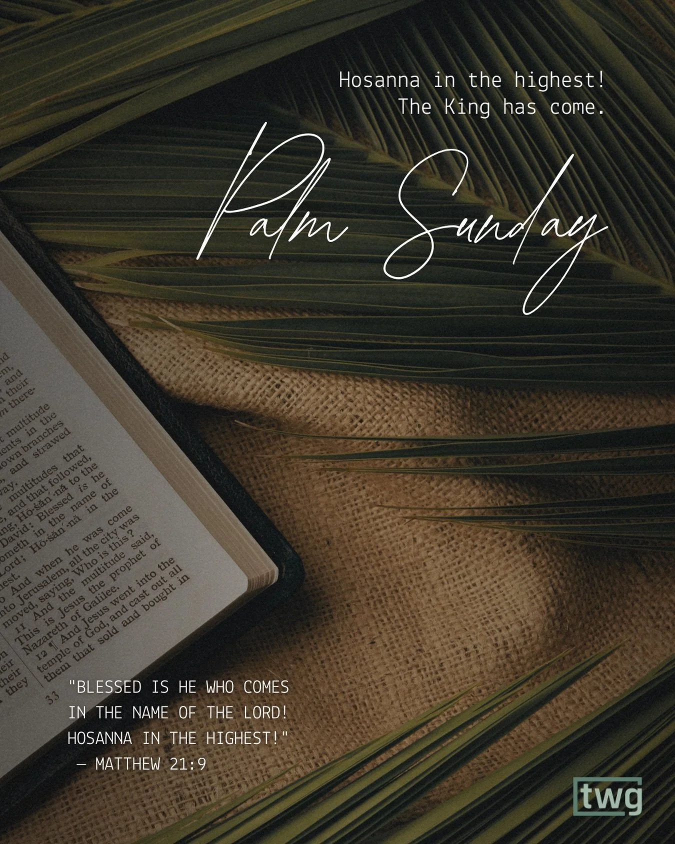 Palm Sunday is here 🌿

Come celebrate the beginning of Holy Week with us today.
There&rsquo;s a place for you. 💛

Worship starts at 4:00!
&bull;
&bull;
&bull;
#Theworshipgathering #worshipgathering #nashvilletnchurch #franklintnchurch #jesusovereve