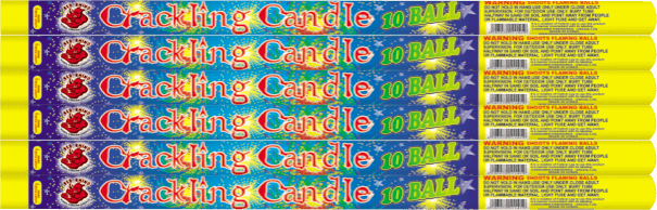 10 Shot Premium Crackling Roman Candle