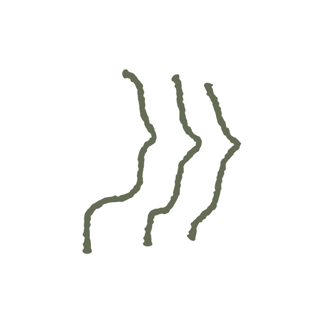 Hand drawn line art showing three face profiles side by side, with varying shapes